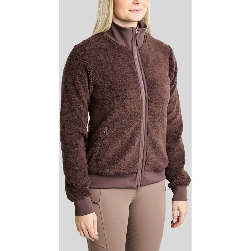 Montar Bluza Z Kapturem I Zamkiem MoEbba Teddy Pile Golden Quartz Black Peony