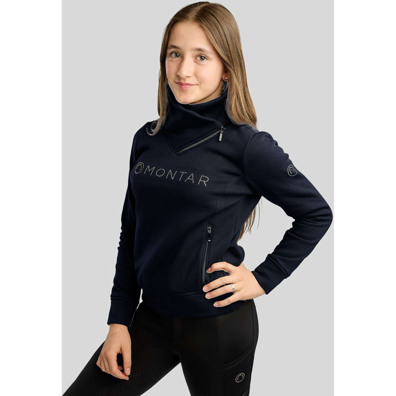 Montar Sweter MoNaja High Collar Golden Quartz Crystals Kids Granatowy