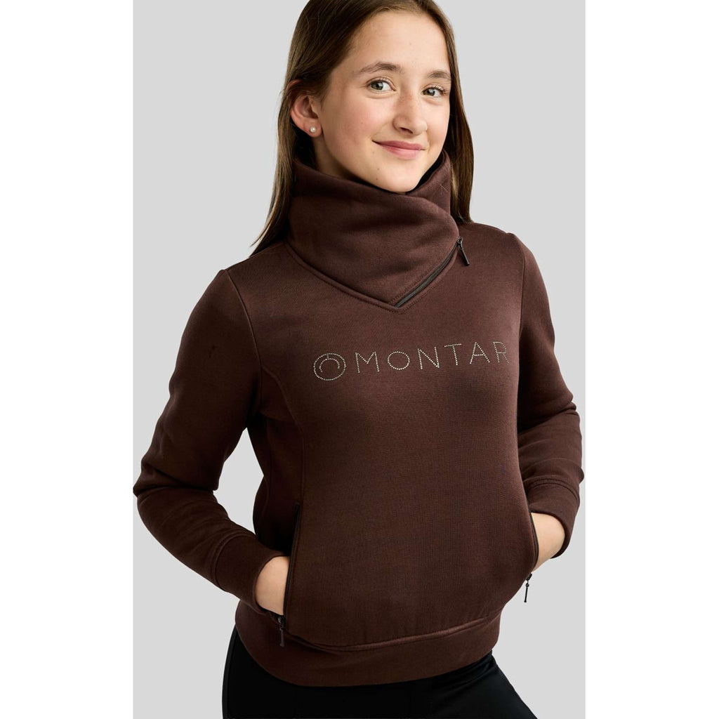 Montar Sweter MoNaja High Collar Golden Quartz Crystals Black Peony