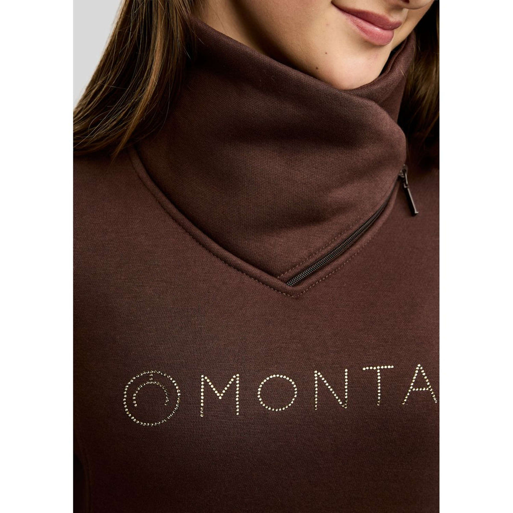 Montar Sweter MoNaja High Collar Golden Quartz Crystals Black Peony