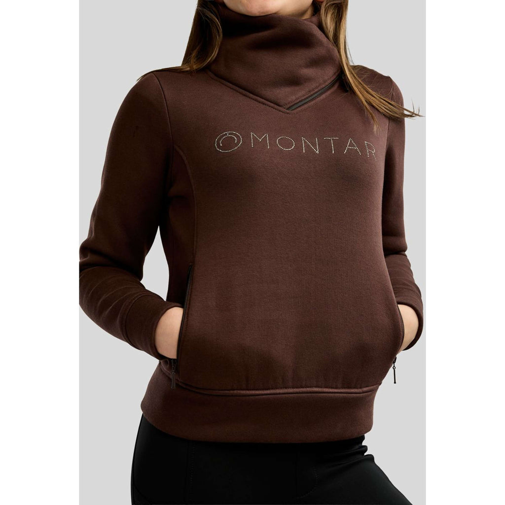 Montar Sweter MoNaja High Collar Golden Quartz Crystals Black Peony