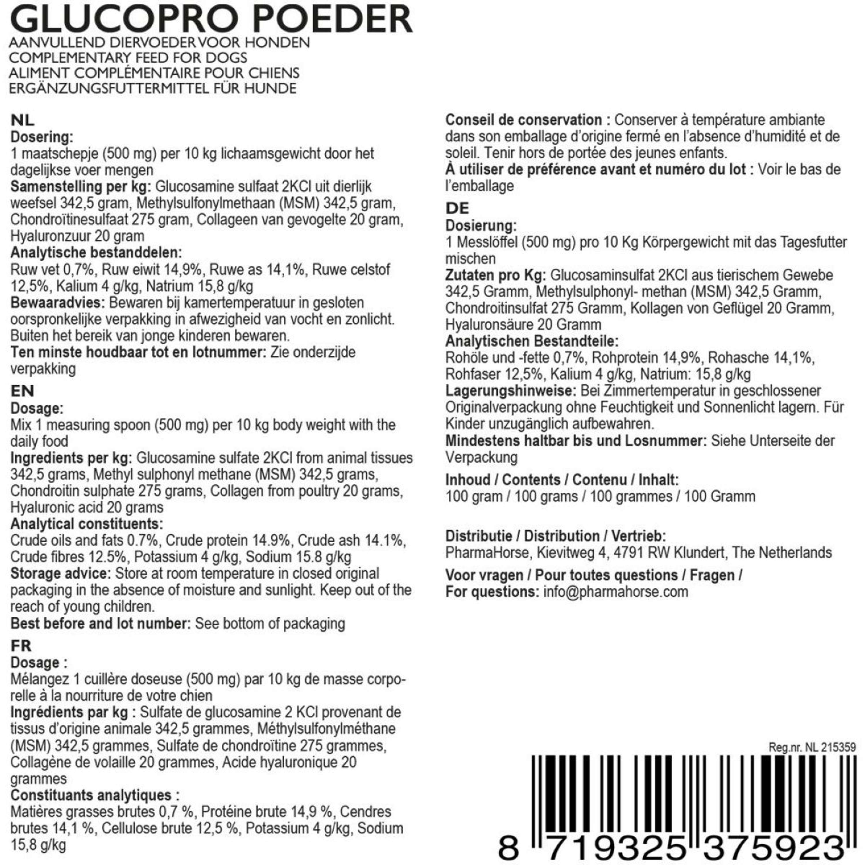 PharmaDog Glucopro Pies