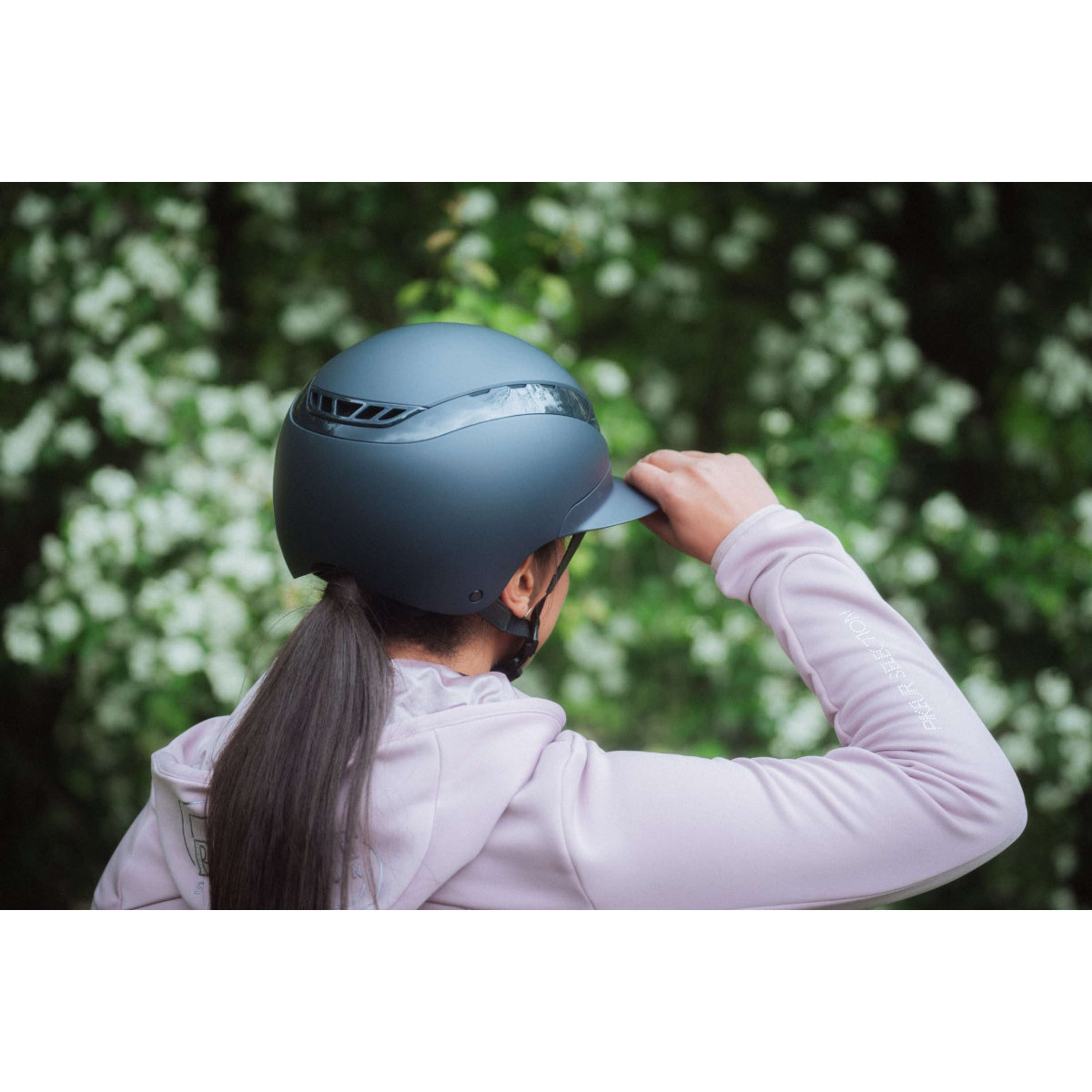 Pikeur Kask Jeździecki AirLuxe Pure Długi klapka Midnight Blue