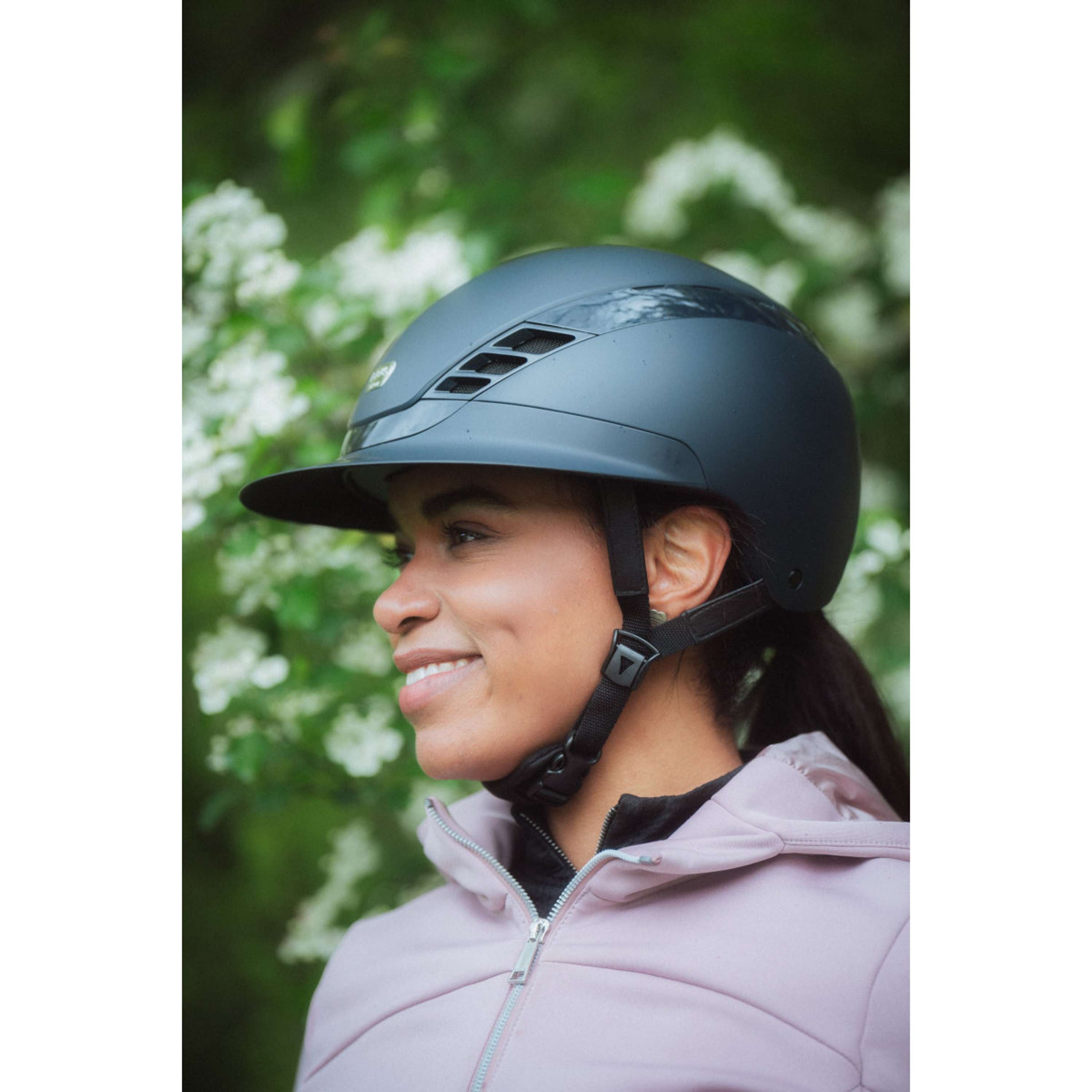 Pikeur Kask Jeździecki AirLuxe Pure Długi klapka Midnight Blue