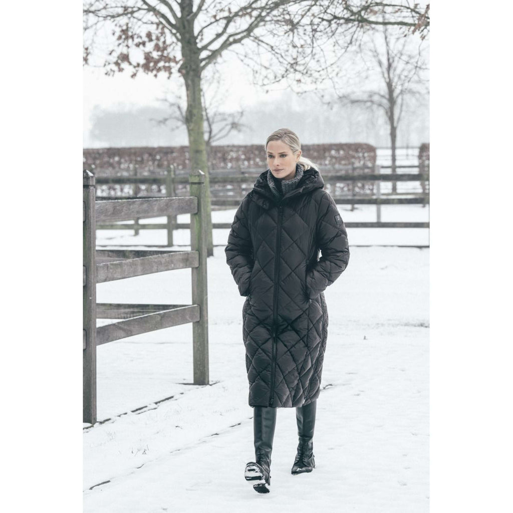 Pikeur Długi Płaszcz QuiltDiamond Selection AW26 Czarny