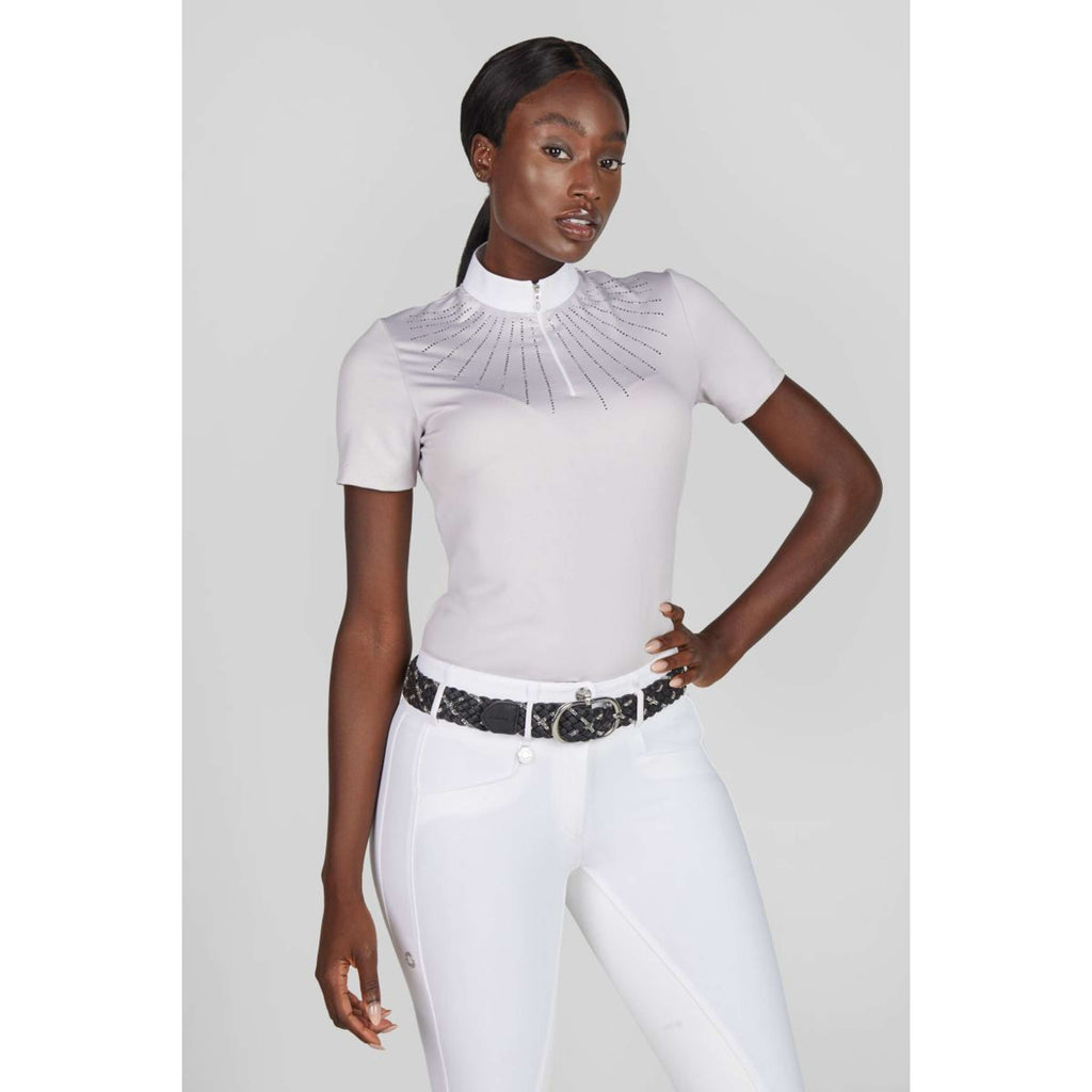 Pikeur Koszulka konkursowa ze strassami SS26 Soft Lilac