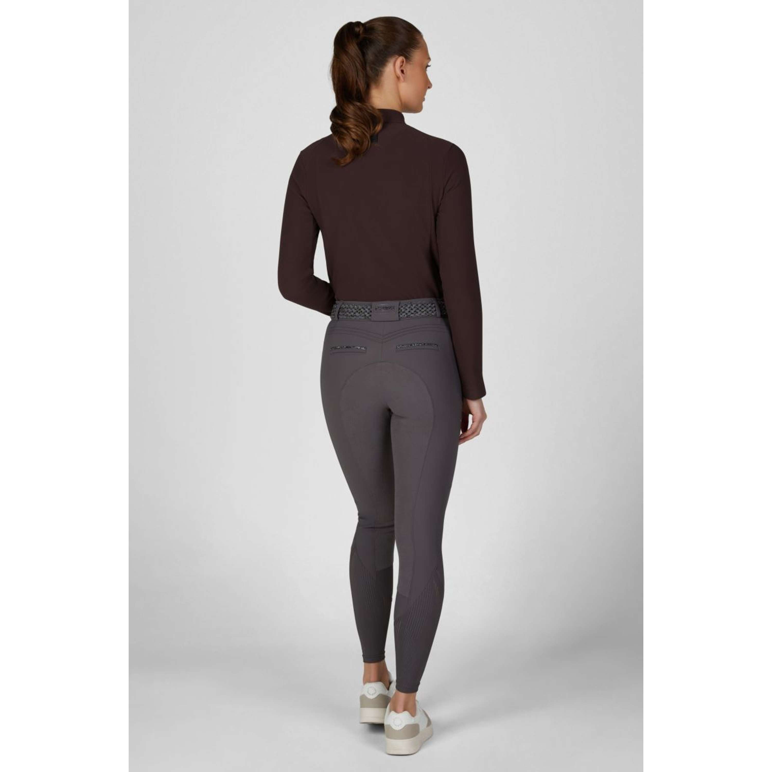 Pikeur Bryczesy Ceelina GridTexLeather Highwaist Full Grip Basalt Grey