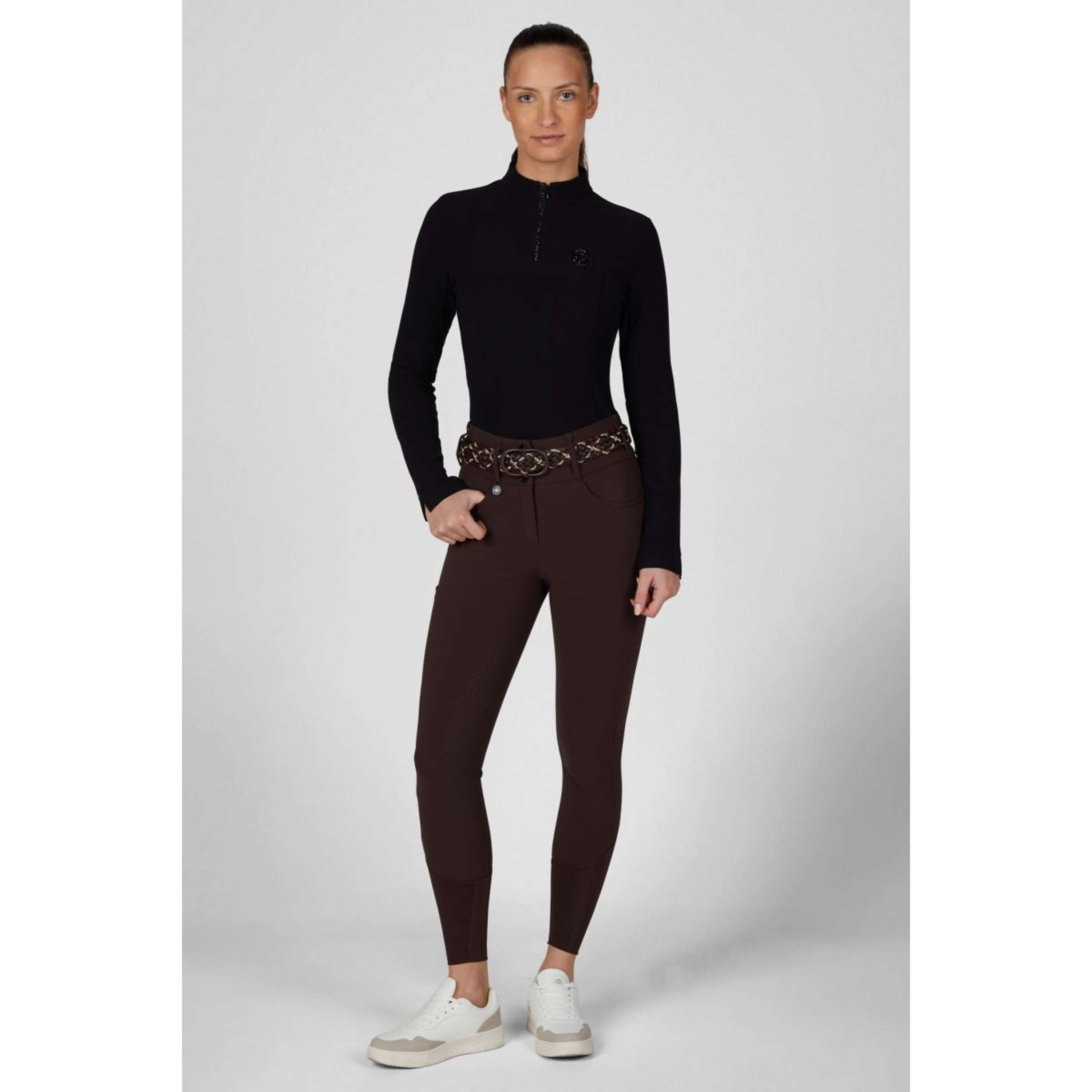 Pikeur Bryczesy Cantira MatrixGripTec Highwaist Full Grip Czekoladowy Brązowy
