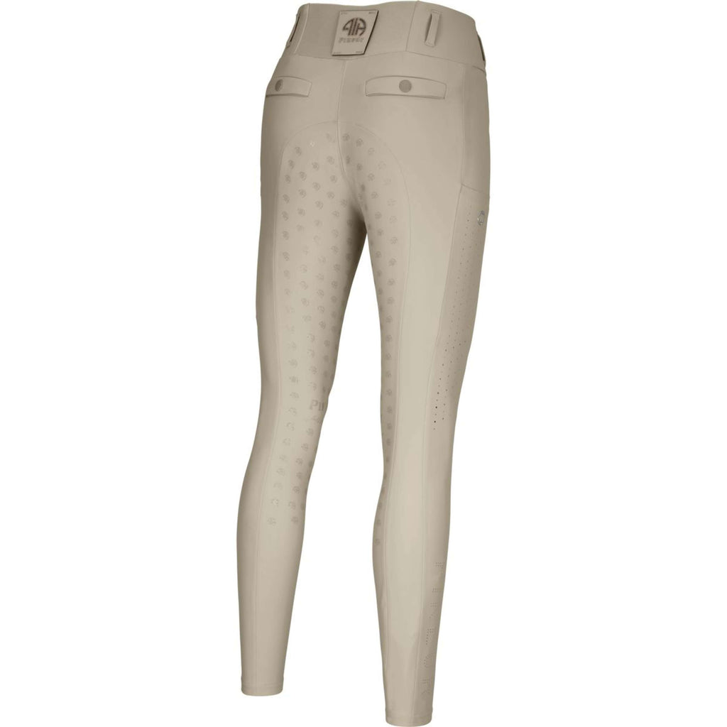 Pikeur Legginsy jeździeckie Linnett Summer SS26 z pełnym lejem silikonowym, kolor perłowa szarość