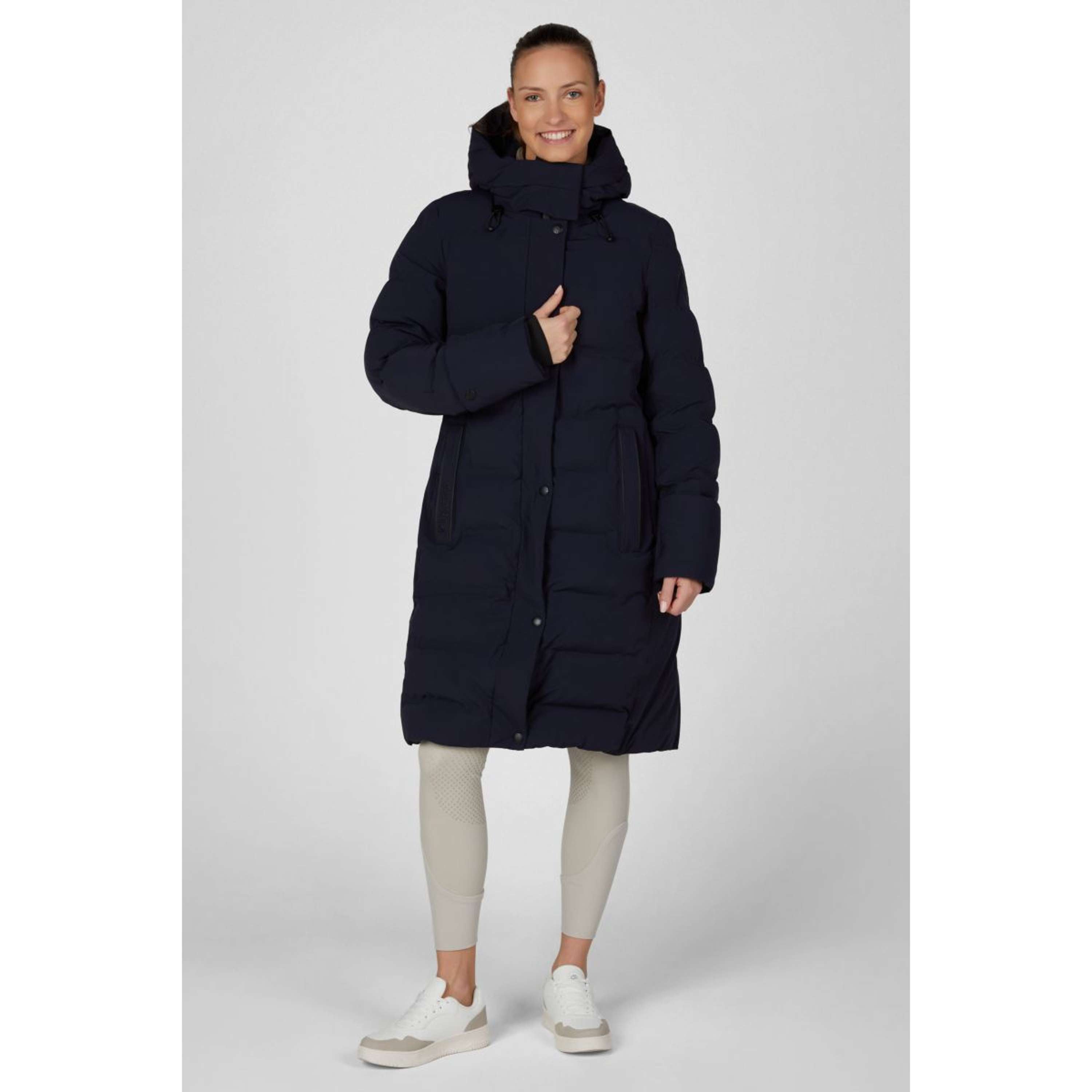 Pikeur Długi Płaszcz Quilted Raincoat Athleisure AW26 Nightblue