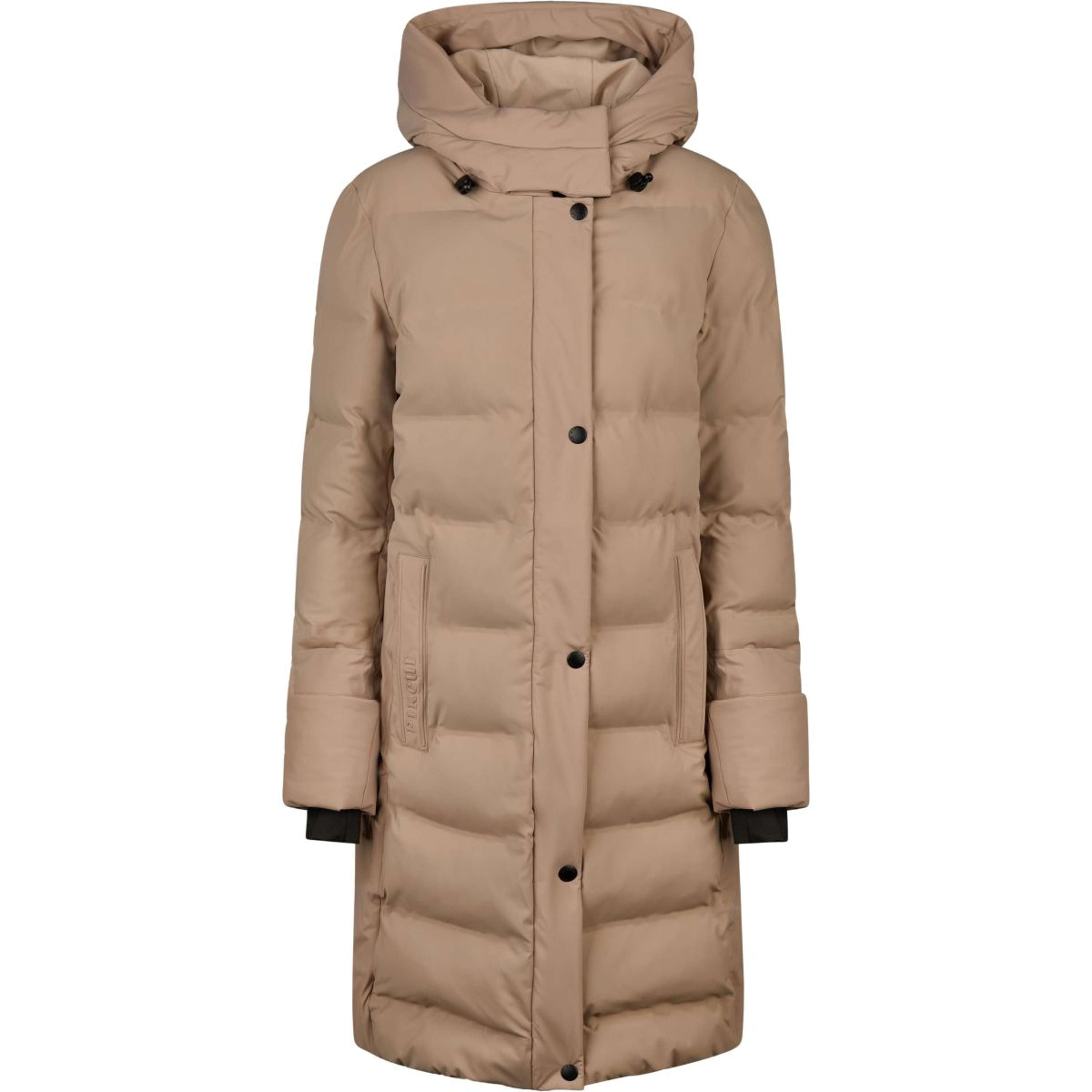 Pikeur Długi Płaszcz Quilted Raincoat Athleisure AW26 Mocha Cream