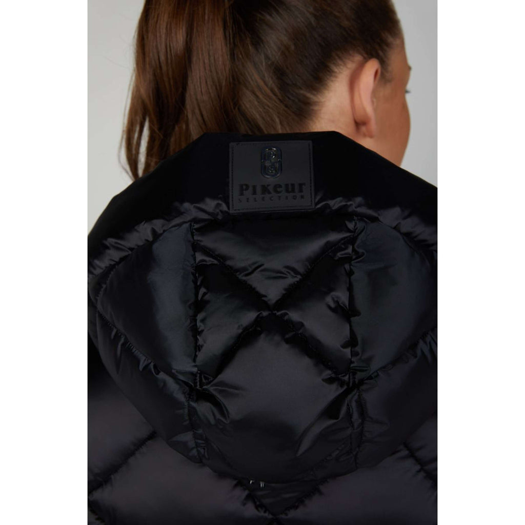 Pikeur Długi Płaszcz QuiltDiamond Selection AW26 Czarny