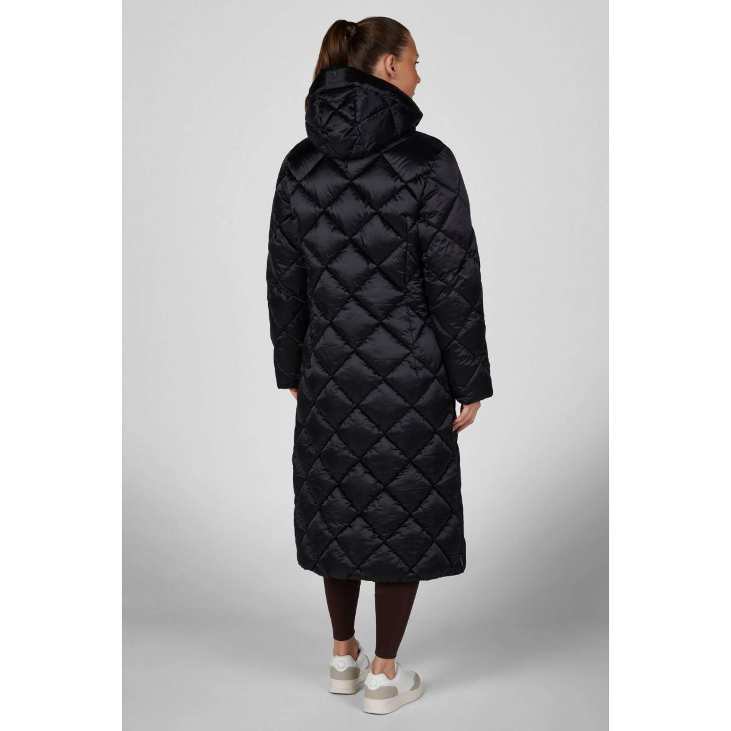Pikeur Długi Płaszcz QuiltDiamond Selection AW26 Czarny