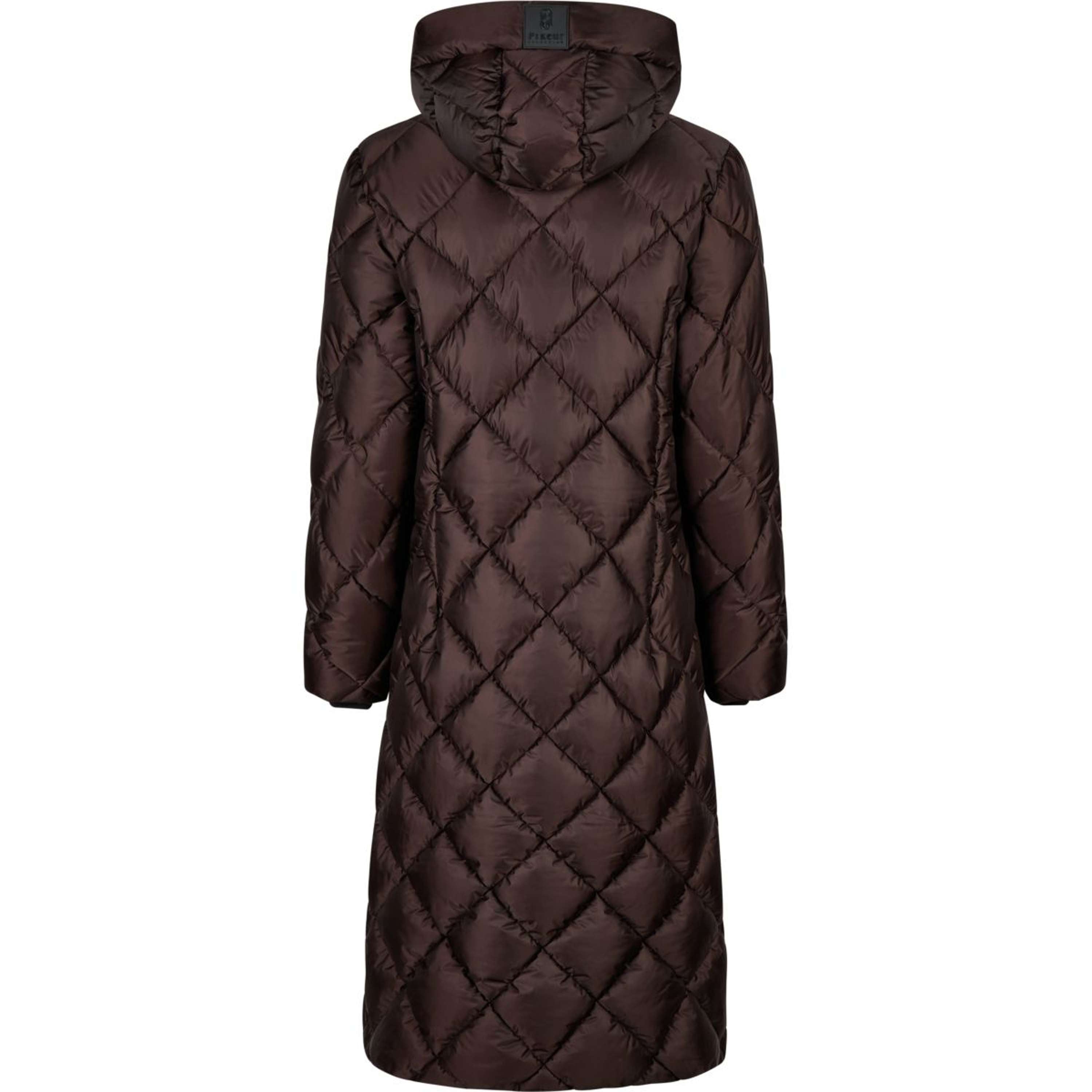 Pikeur Długi Płaszcz QuiltDiamond Selection AW26 Czekoladowy Brązowy