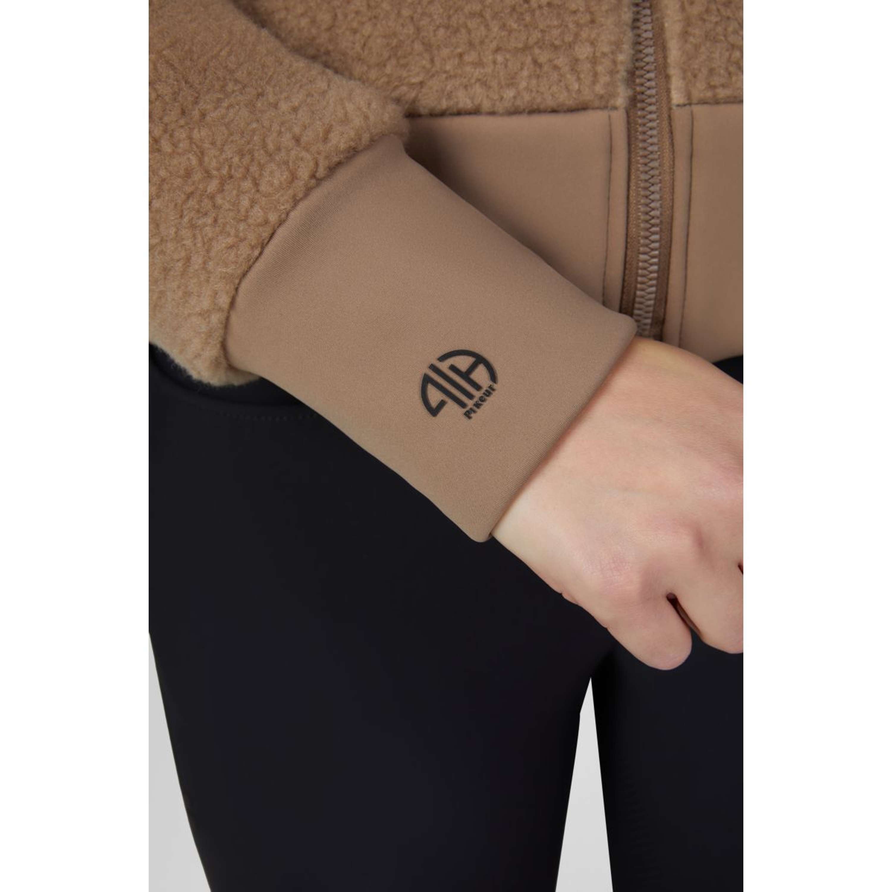 Pikeur Bluza Z Kapturem I Zamkiem Teddyfleece Athleisure AW26 Toffee Beige