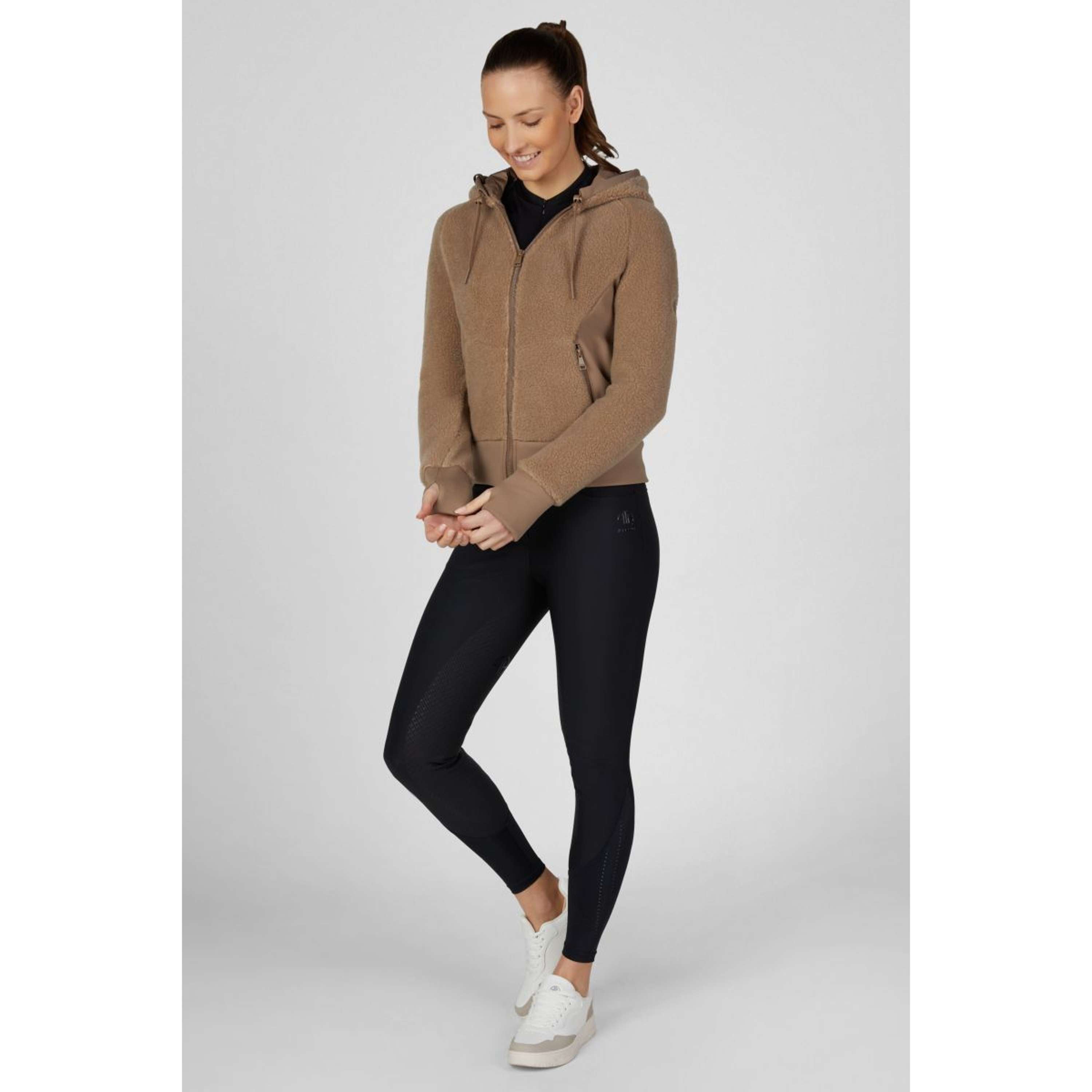 Pikeur Bluza Z Kapturem I Zamkiem Teddyfleece Athleisure AW26 Toffee Beige