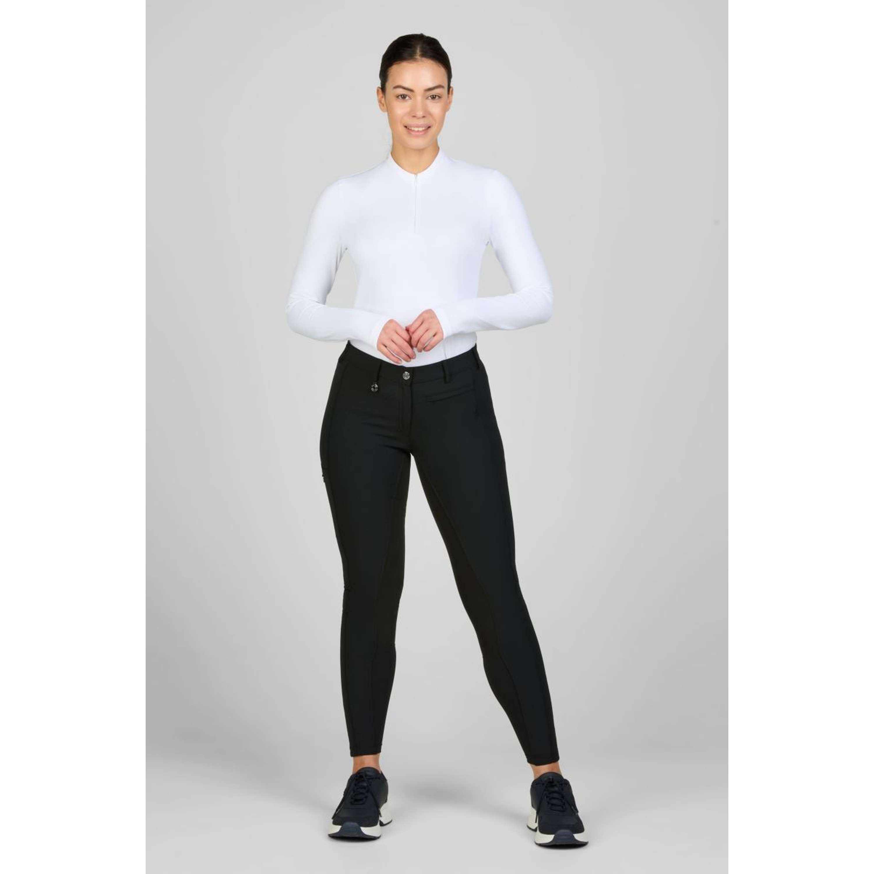 Pikeur Bryczesy New Lugana McCrown Pełny Lej Midwaist Granatowe
