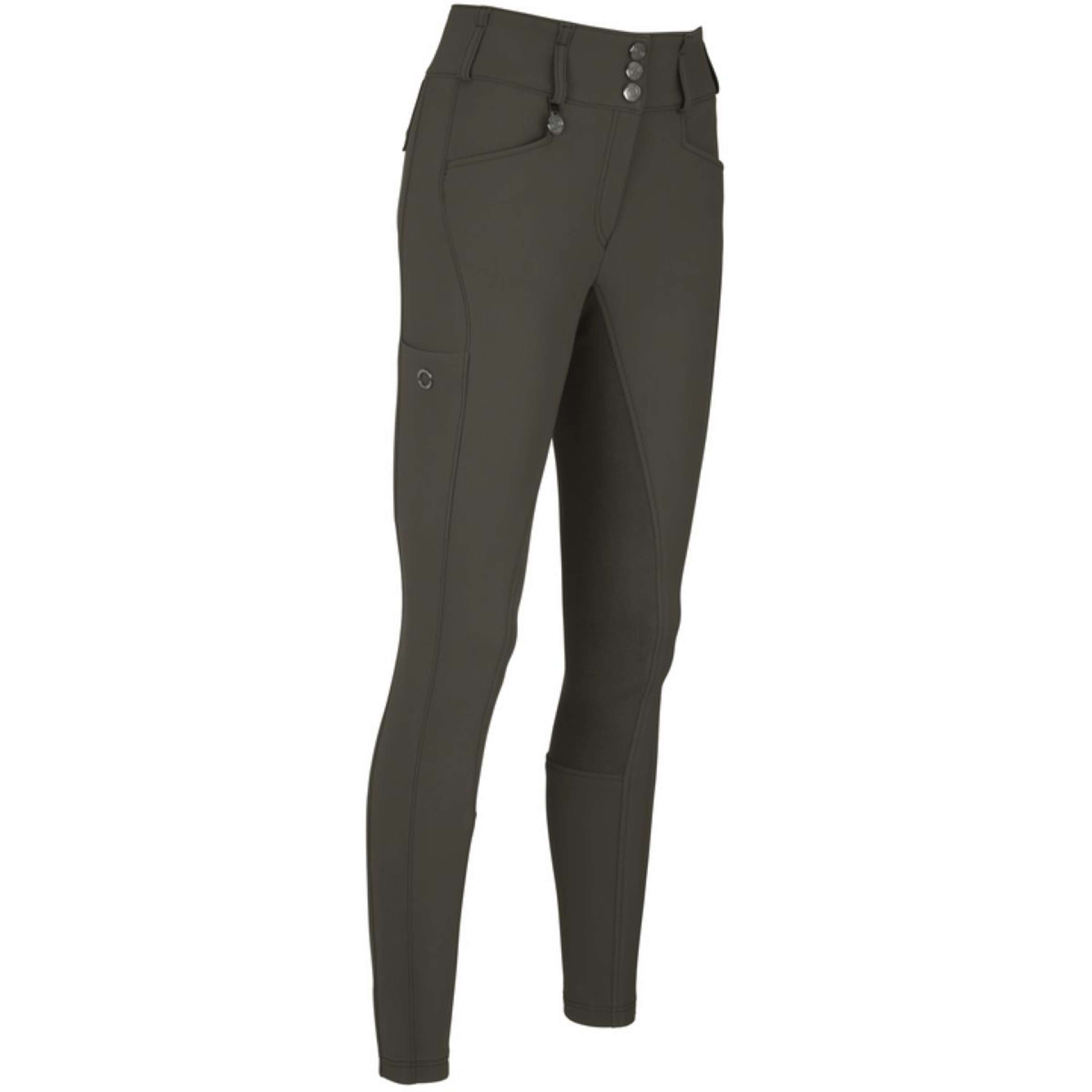 Pikeur Bryczesy New Candela Full Grip Flex Faux Leather Deep Khaki