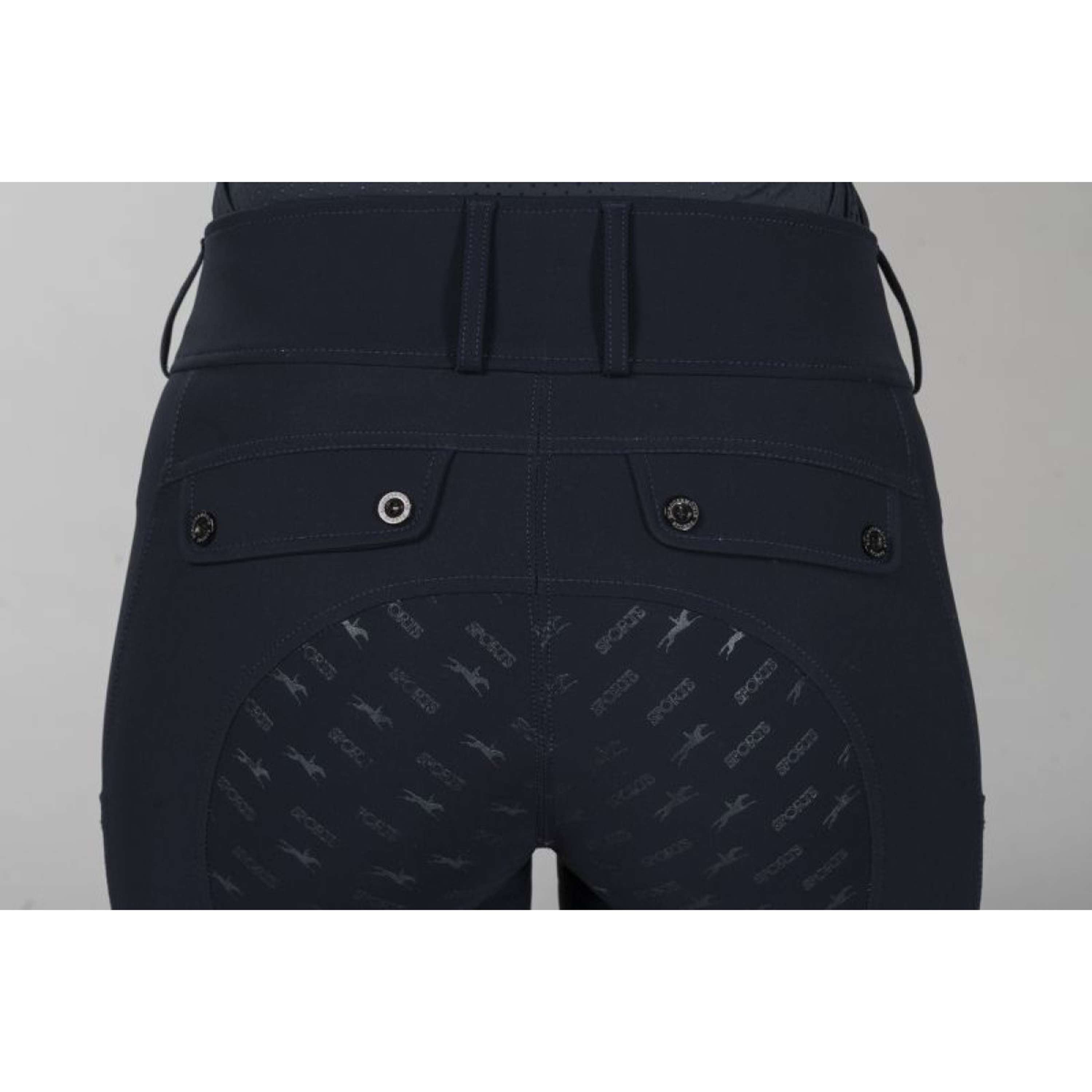 Schockemöhle Bryczesy SPCarola Full Grip Ciemnoniebieski