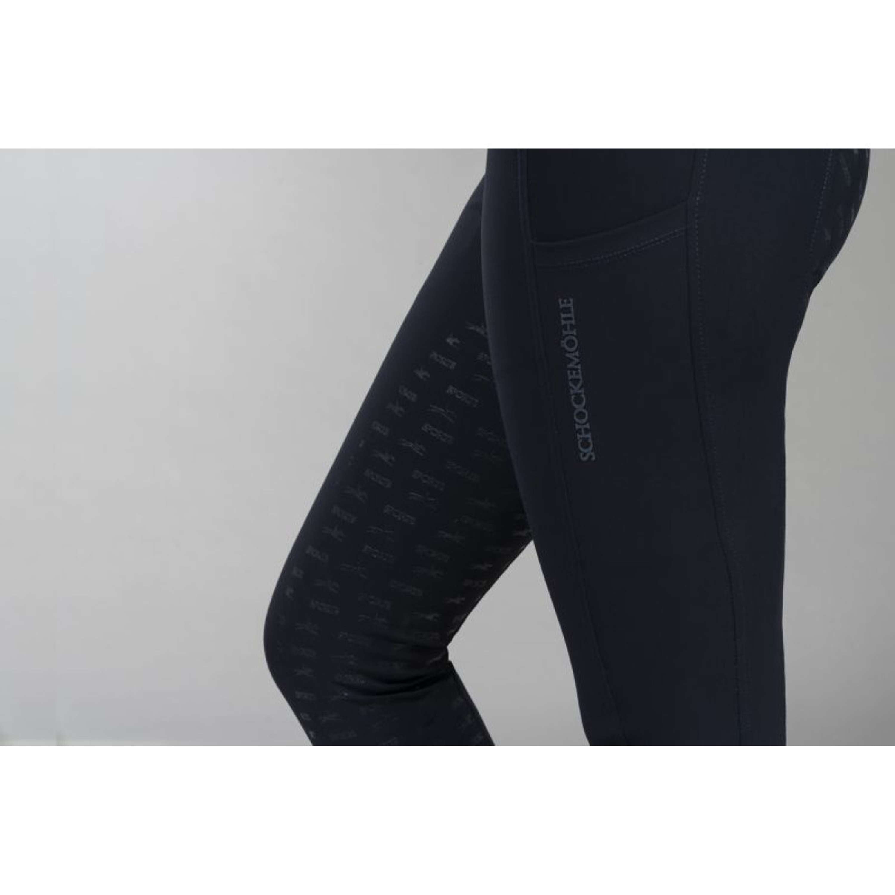 Schockemöhle Bryczesy SPCarola Full Grip Ciemnoniebieski