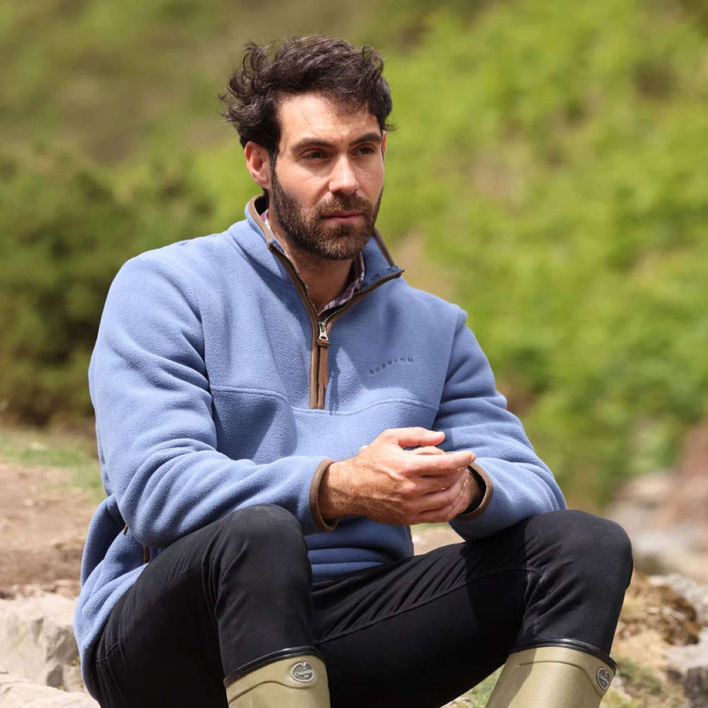 Aubrion by Shires Sweter Original Fleece Męski Niebieski