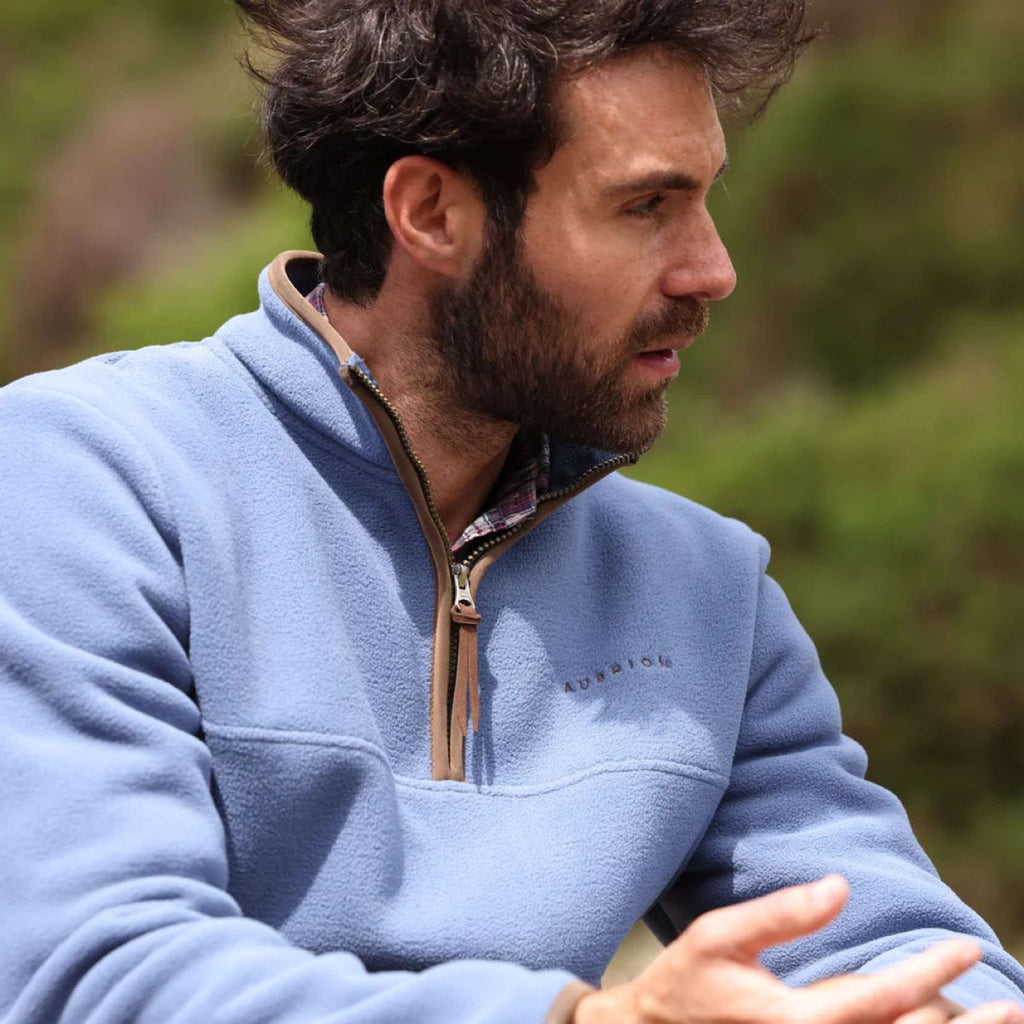 Aubrion by Shires Sweter Original Fleece Męski Niebieski