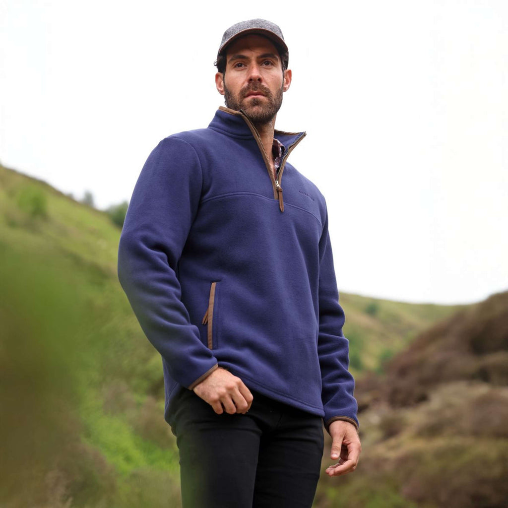 Aubrion by Shires Sweter Original Fleece Męski Granatowy