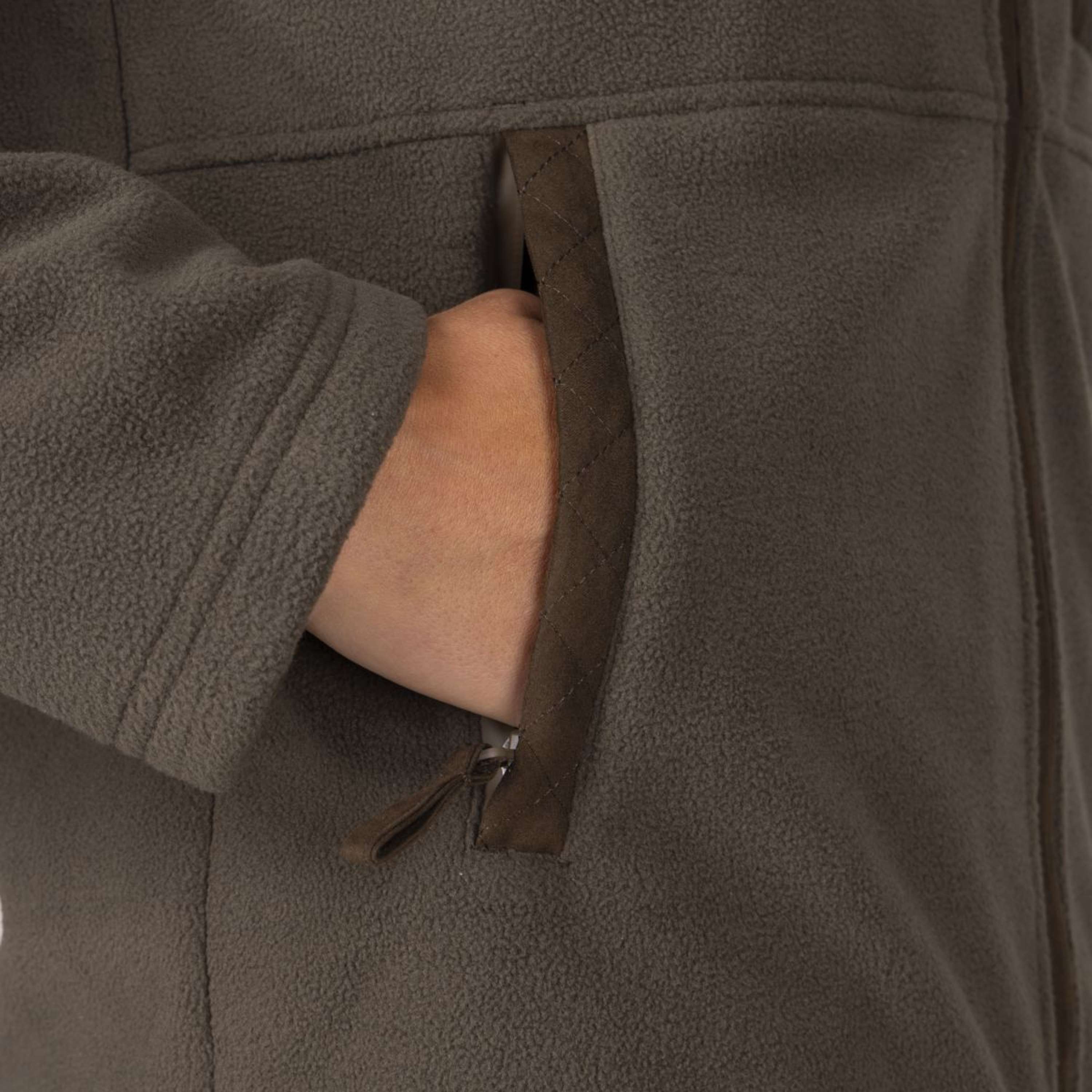 Aubrion by Shires Bluza Z Kapturem I Zamkiem Heritage Fleece Ciemnooliwkowy
