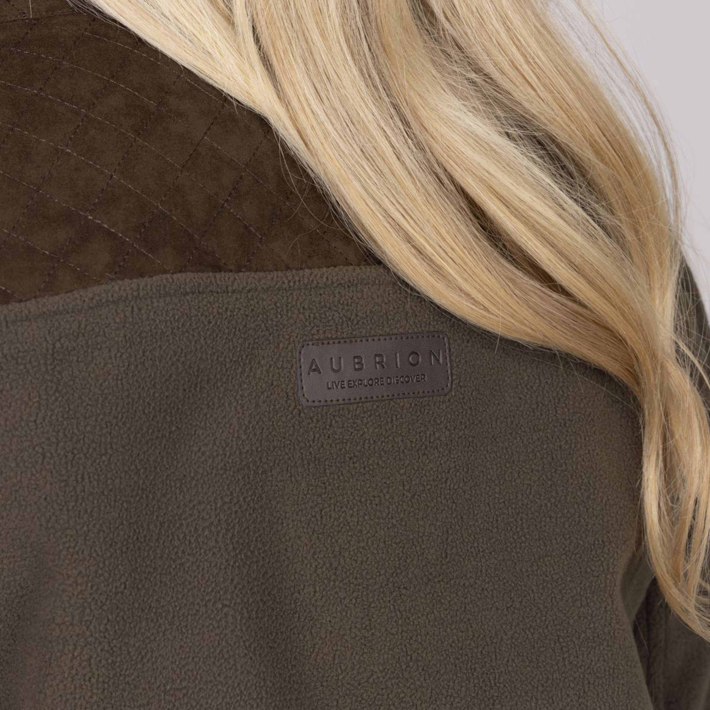 Aubrion by Shires Bluza Z Kapturem I Zamkiem Heritage Fleece Ciemnooliwkowy