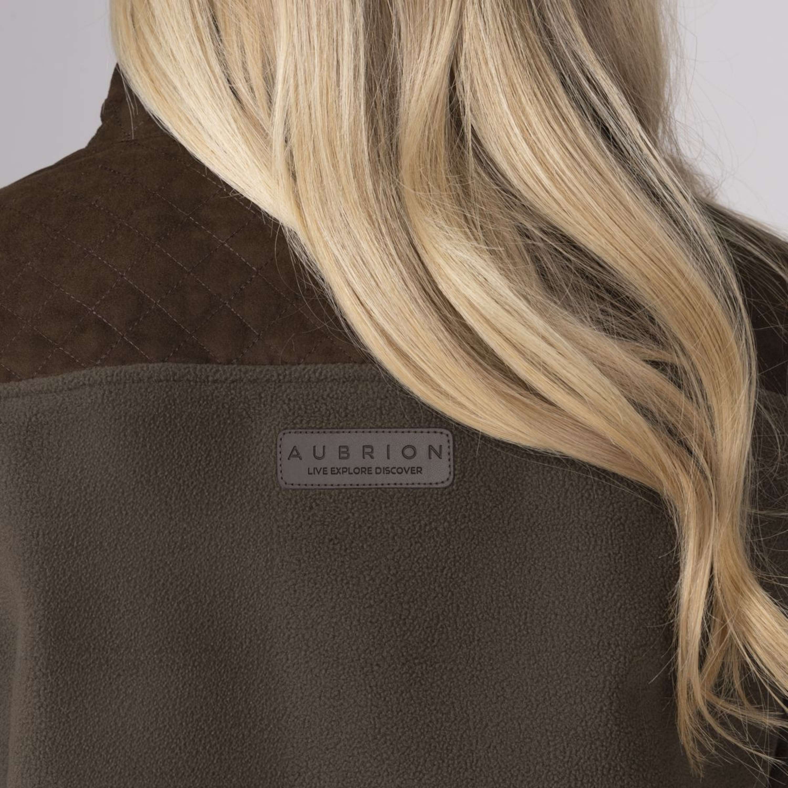 Aubrion by Shires Bluza Z Kapturem I Zamkiem Heritage Fleece Ciemnooliwkowy