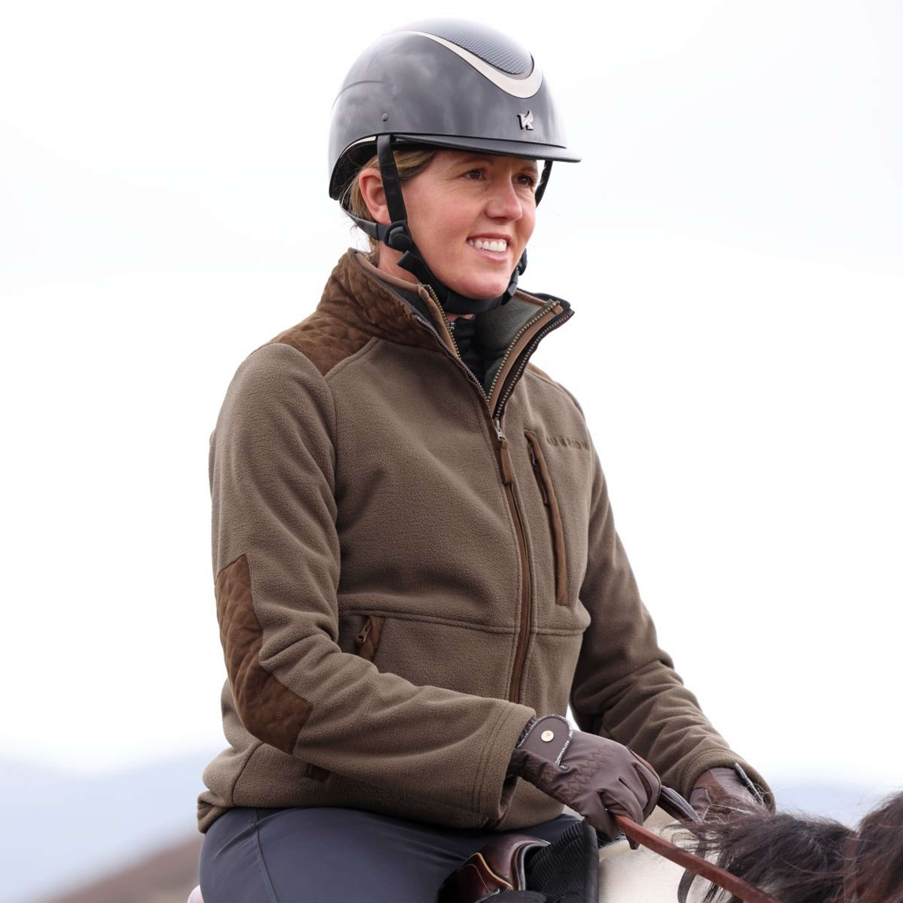 Aubrion by Shires Bluza Z Kapturem I Zamkiem Heritage Fleece Ciemnooliwkowy