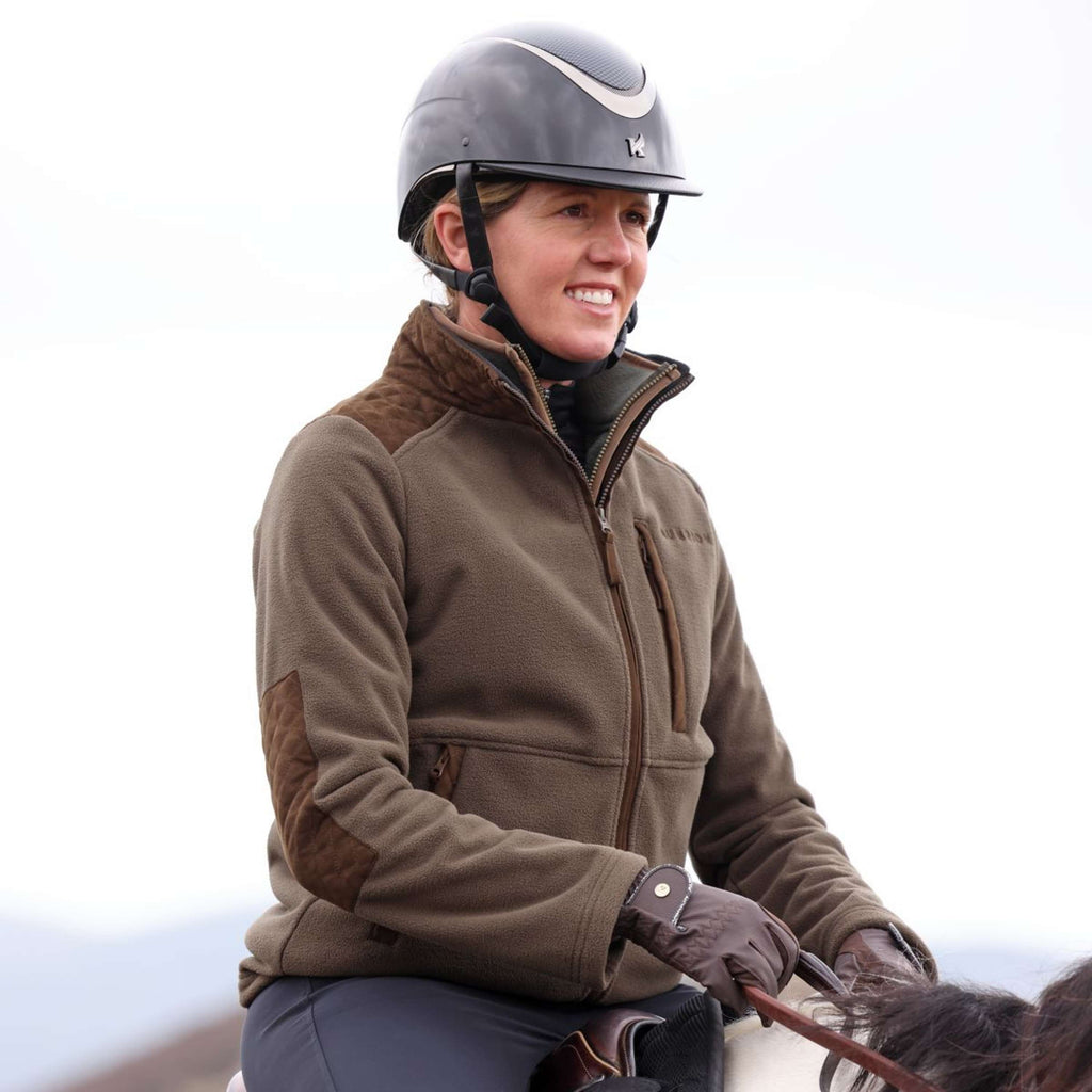 Aubrion by Shires Bluza Z Kapturem I Zamkiem Heritage Fleece Ciemnooliwkowy