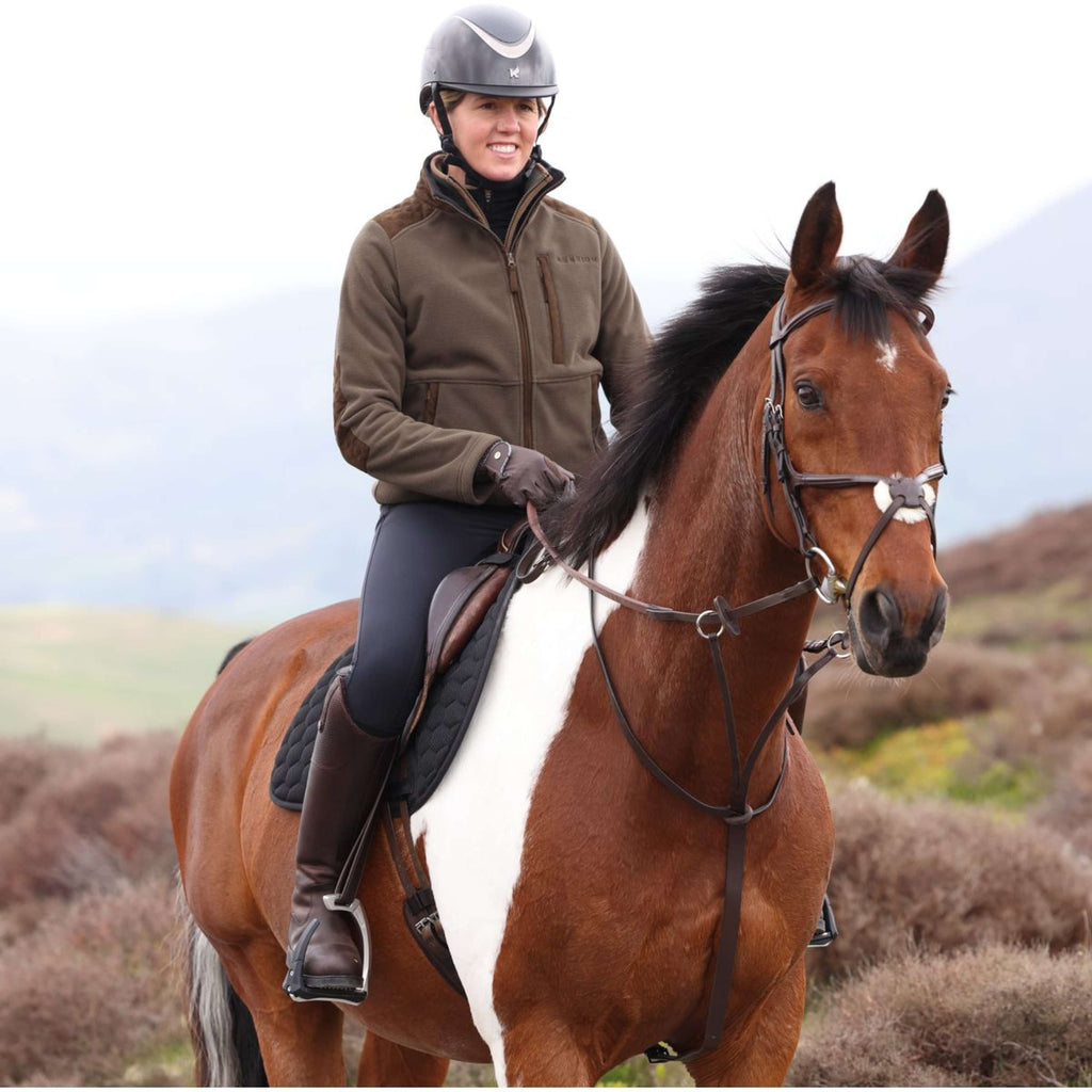 Aubrion by Shires Bluza Z Kapturem I Zamkiem Heritage Fleece Ciemnooliwkowy
