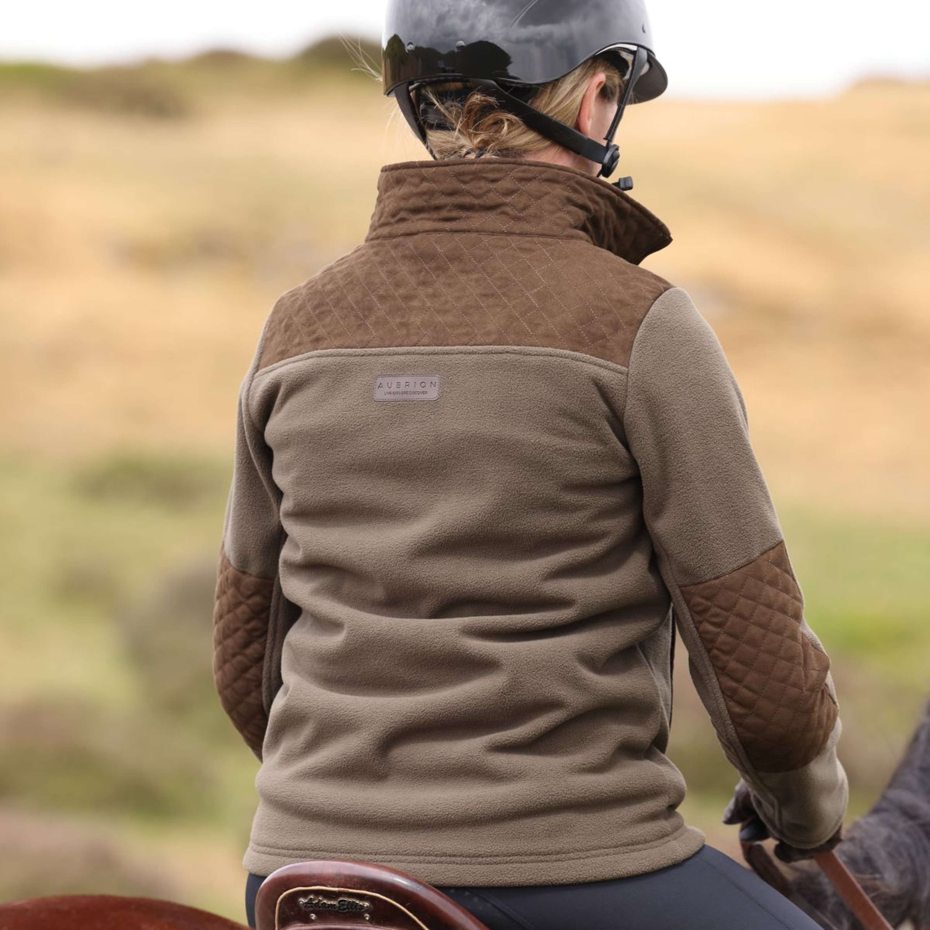 Aubrion by Shires Bluza Z Kapturem I Zamkiem Heritage Fleece Ciemnooliwkowy