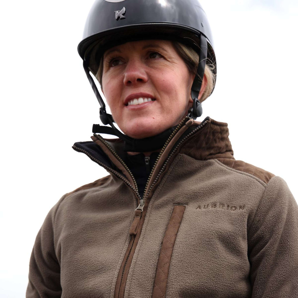 Aubrion by Shires Bluza Z Kapturem I Zamkiem Heritage Fleece Ciemnooliwkowy