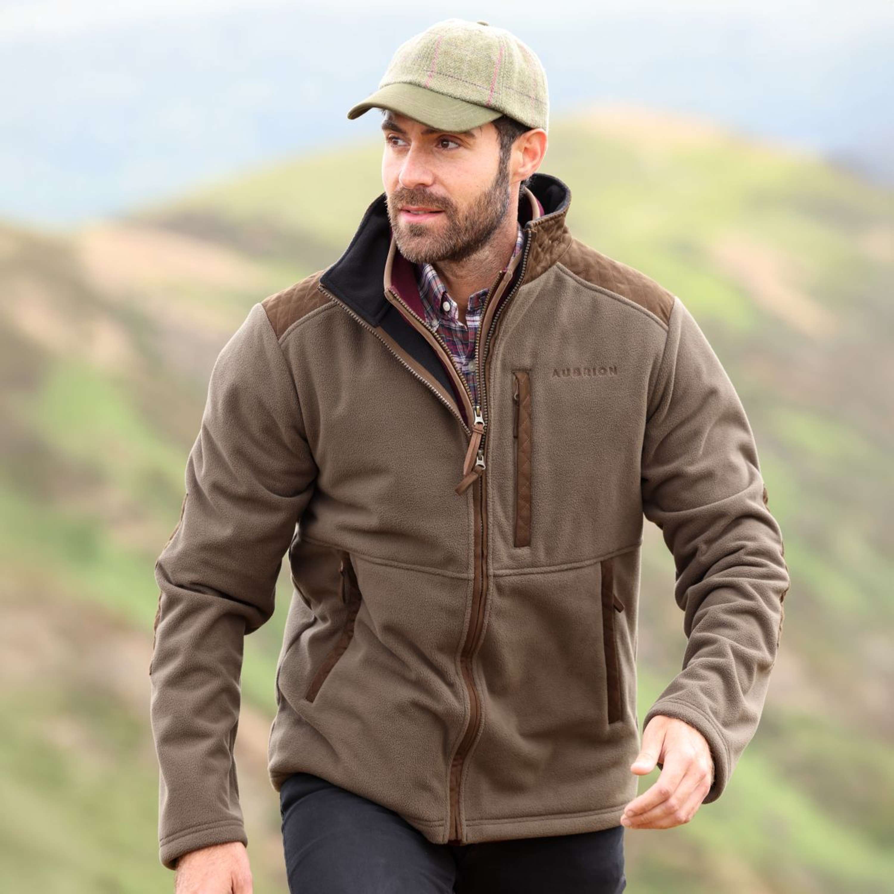 Aubrion by Shires Bluza Z Kapturem I Zamkiem Heritage Fleece Ciemnooliwkowy