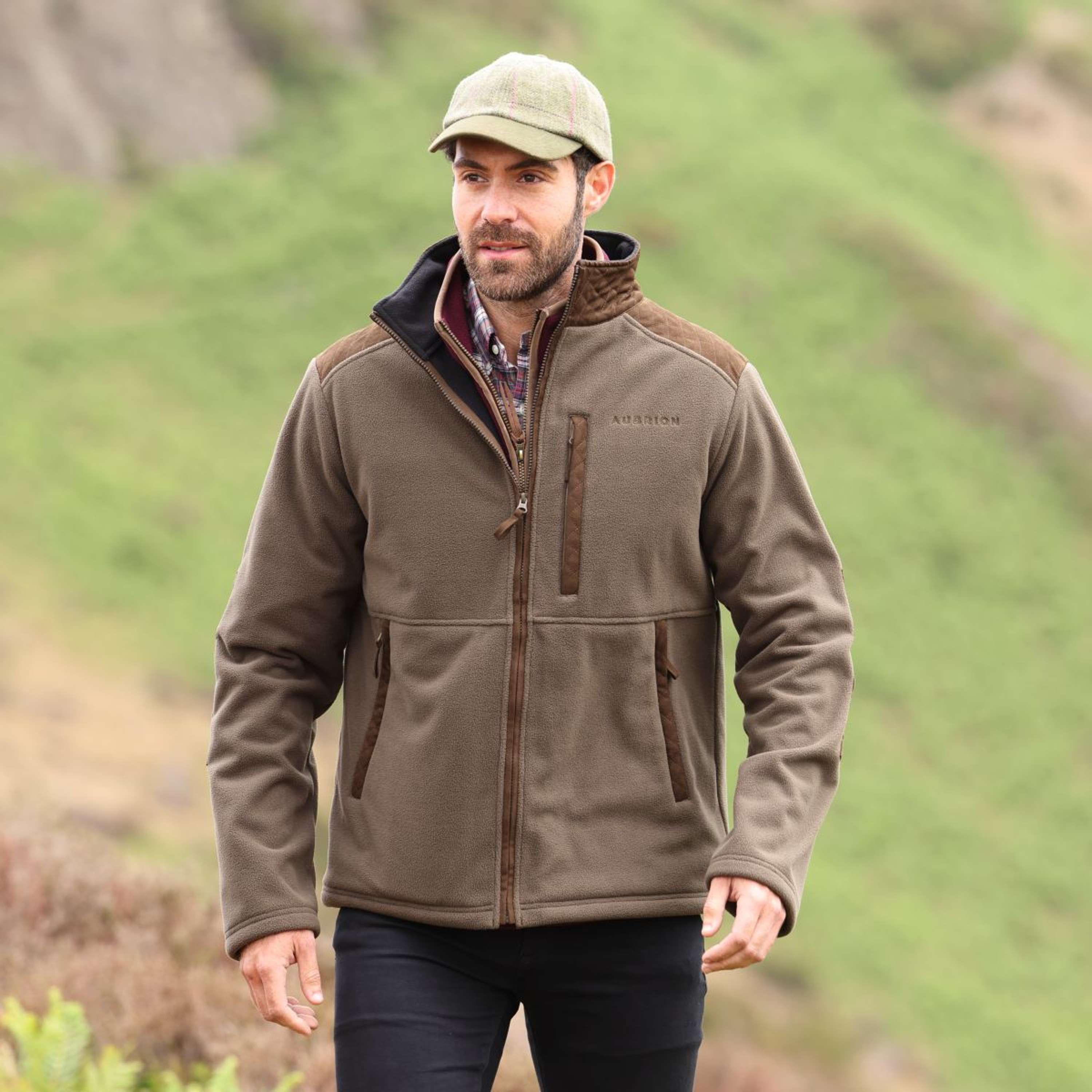 Aubrion by Shires Bluza Z Kapturem I Zamkiem Heritage Fleece Ciemnooliwkowy