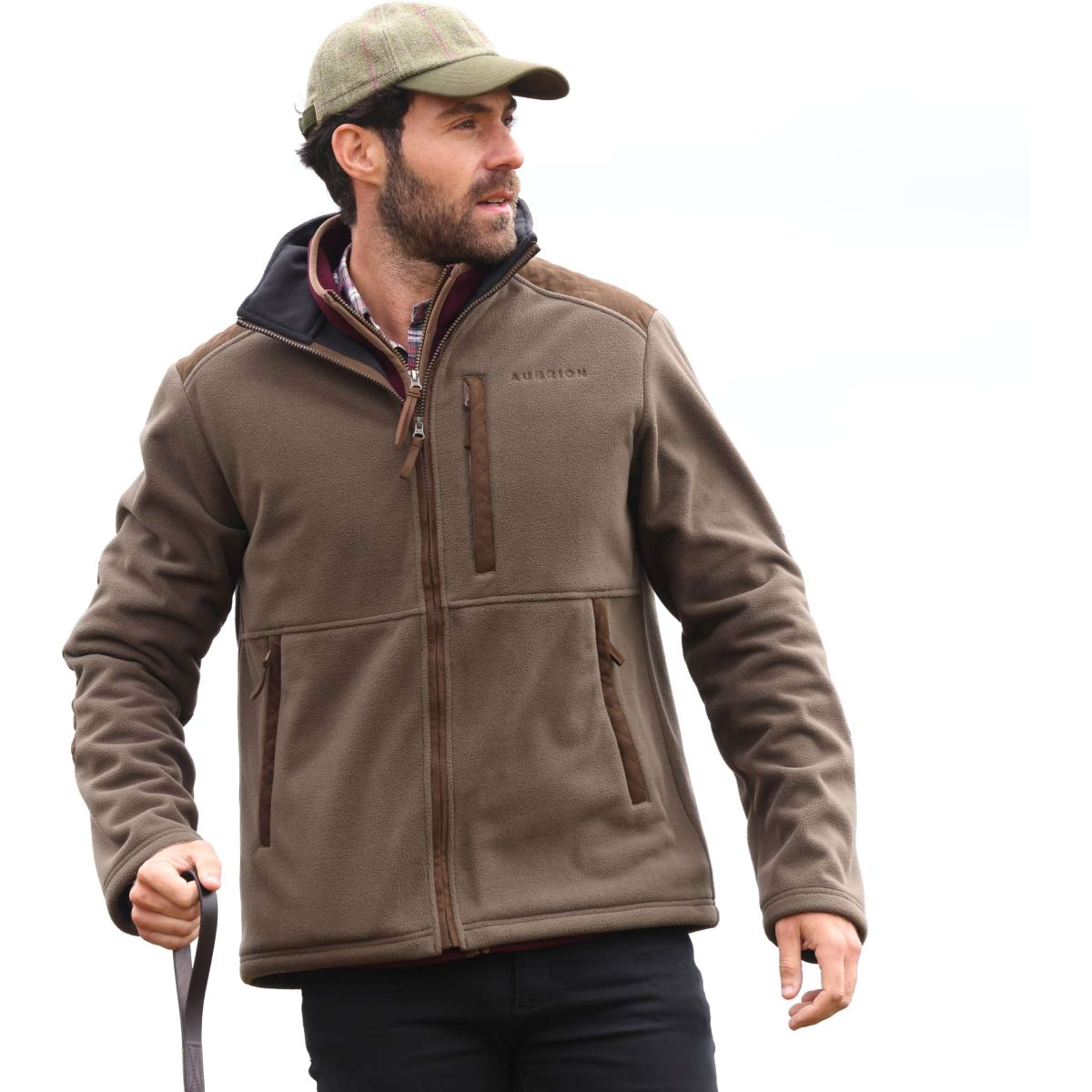Aubrion by Shires Bluza Z Kapturem I Zamkiem Heritage Fleece Ciemnooliwkowy