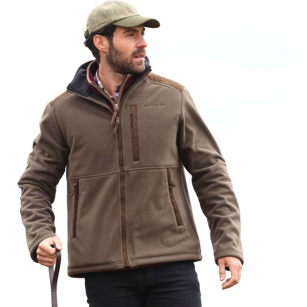 Aubrion by Shires Bluza Z Kapturem I Zamkiem Heritage Fleece Ciemnooliwkowy