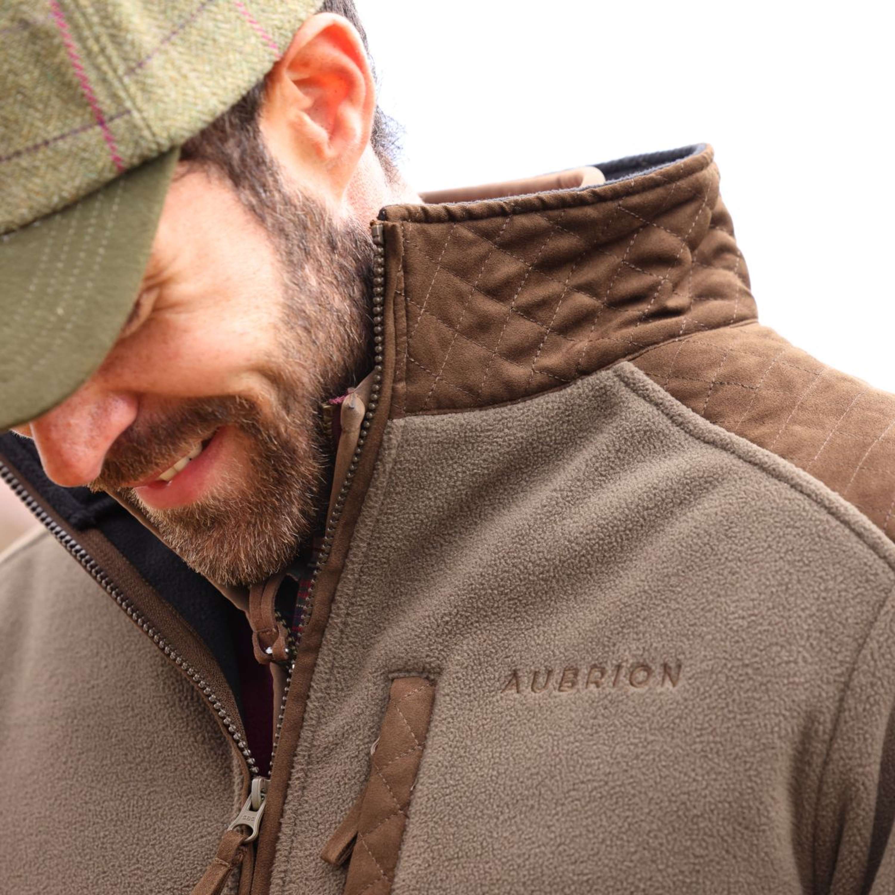 Aubrion by Shires Bluza Z Kapturem I Zamkiem Heritage Fleece Ciemnooliwkowy