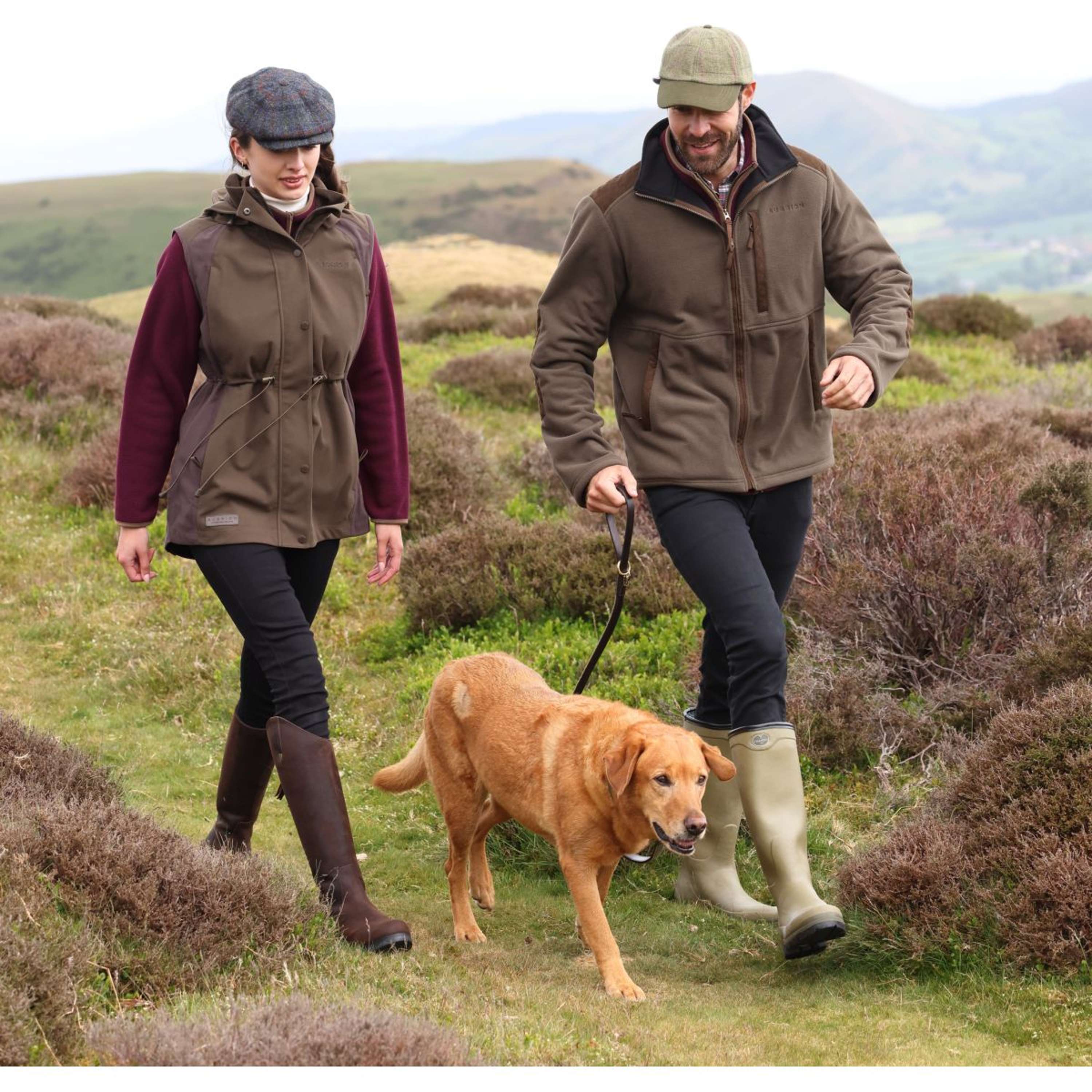 Aubrion by Shires Bluza Z Kapturem I Zamkiem Heritage Fleece Ciemnooliwkowy