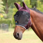 FlyGuard by Shires Maska Przeciw Muchom Pro Deluxe z Uszami Black Cherry