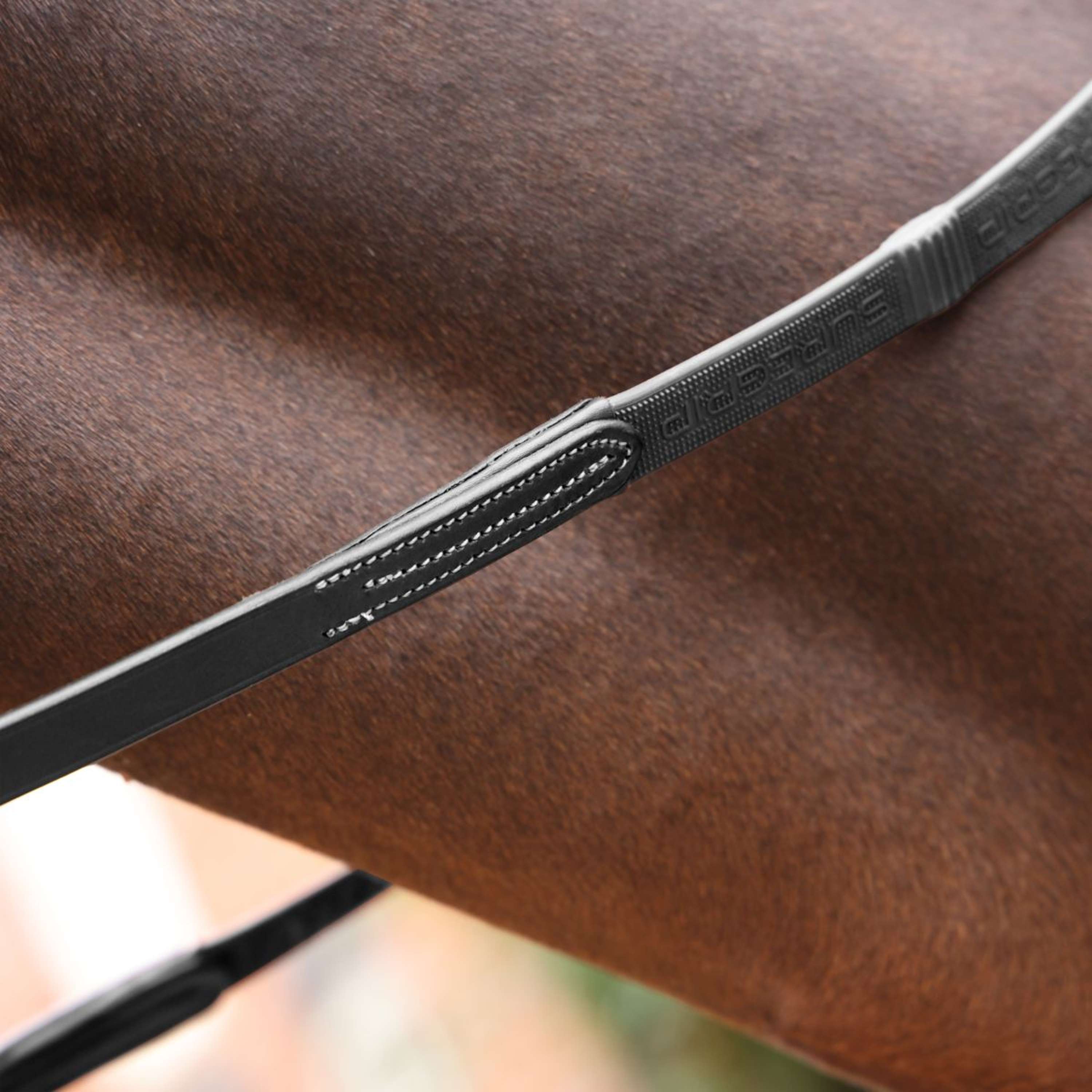 Wodze Velociti Lusso Elite Pro SureGrip marki Shires, czarne