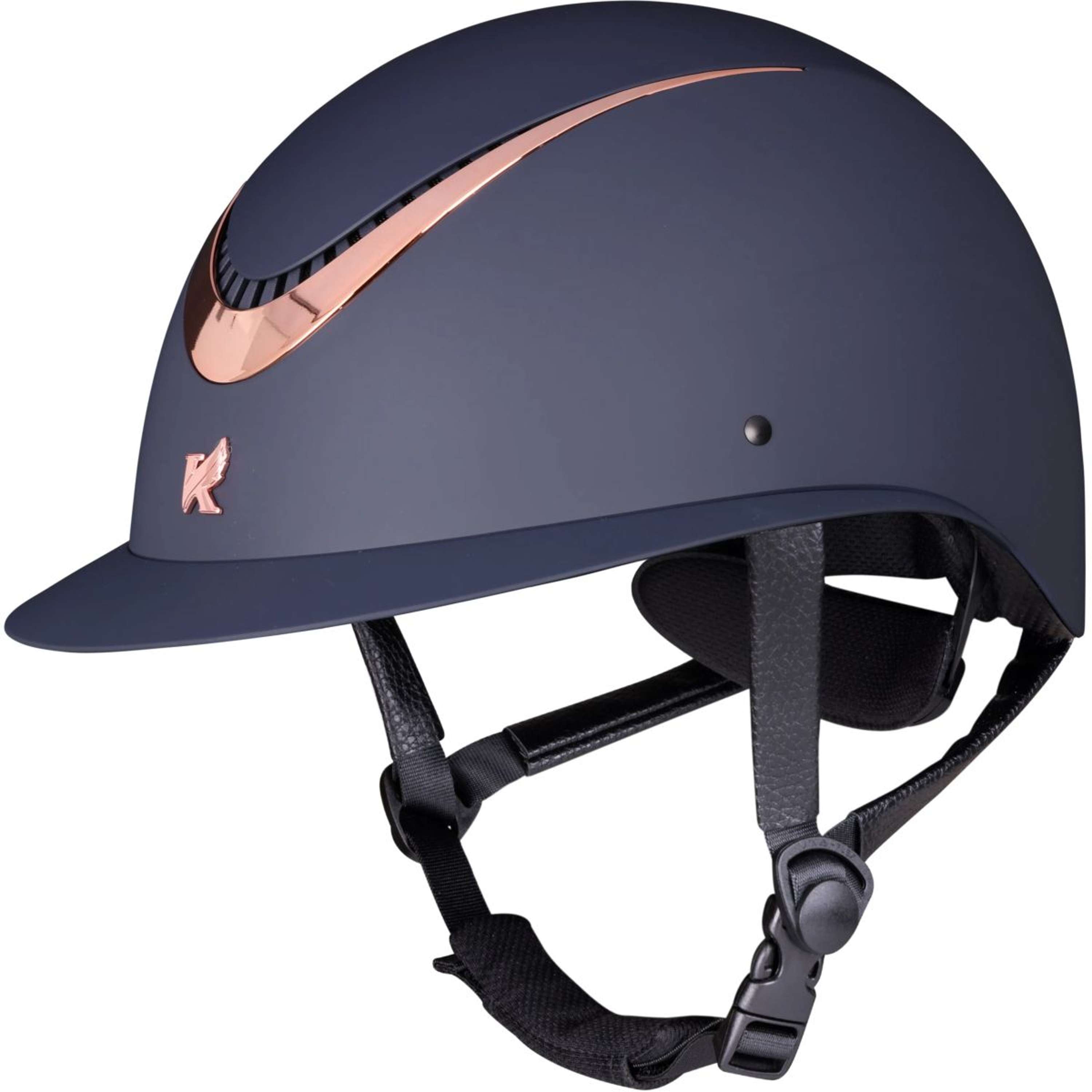 Karben by Shires Kask Jeździecki Elisa Ellipse Granatowy/Różowozłoty