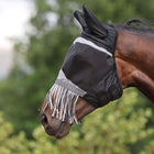 Maska przeciw muchom FlyGuard by Shires Pro Fine Mesh z uszami i frędzlami, kolor czarny