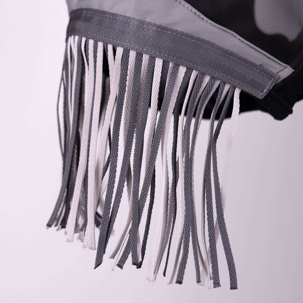 Maska przeciw muchom FlyGuard by Shires Pro Fine Mesh z uszami i frędzlami, kolor czarny