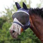 Maska przeciw muchom FlyGuard by Shires Pro Fine Mesh z uszami i frędzlami, granatowa