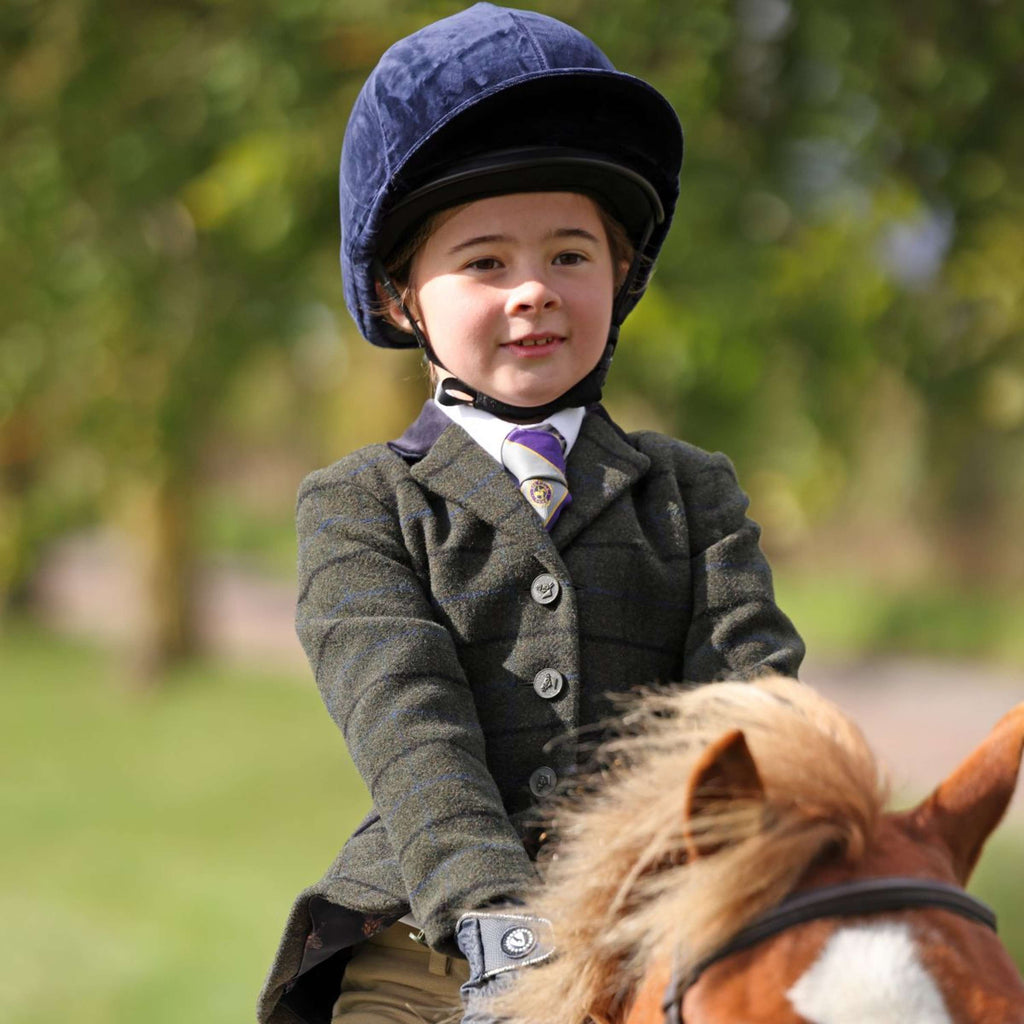 Aubrion by Shires Kurtka konkursowa dziecięca Saratoga Ciemnozielona w kratę