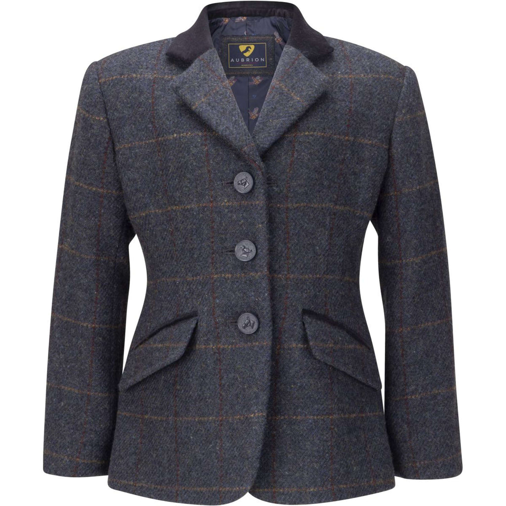 Aubrion by Shires Kurtka konkursowa Saratoga dla dzieci w kratę Juniper Navy
