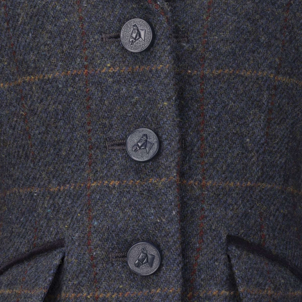 Aubrion by Shires Kurtka konkursowa Saratoga dla dzieci w kratę Juniper Navy